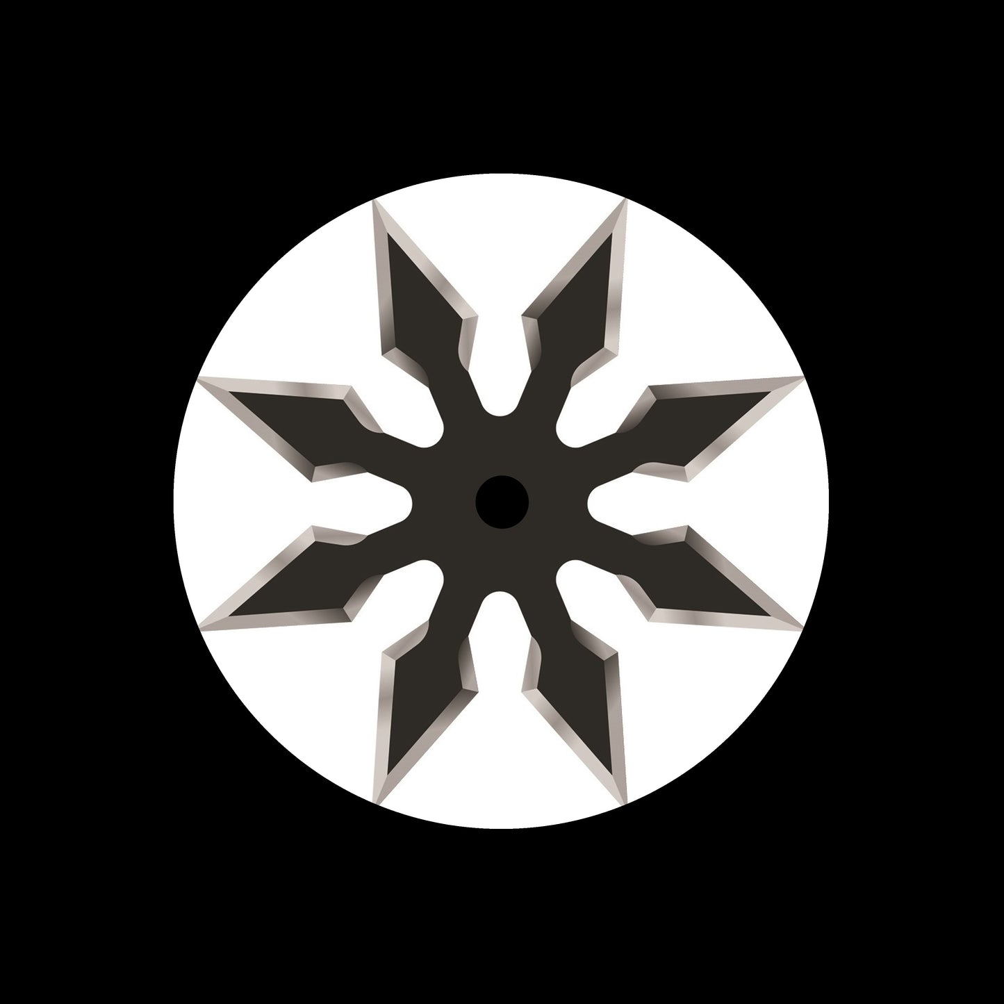 Ninja Star [#05 of 16] 7", 10", 12"/LP Vinyl Record Centre Labels (Pair)