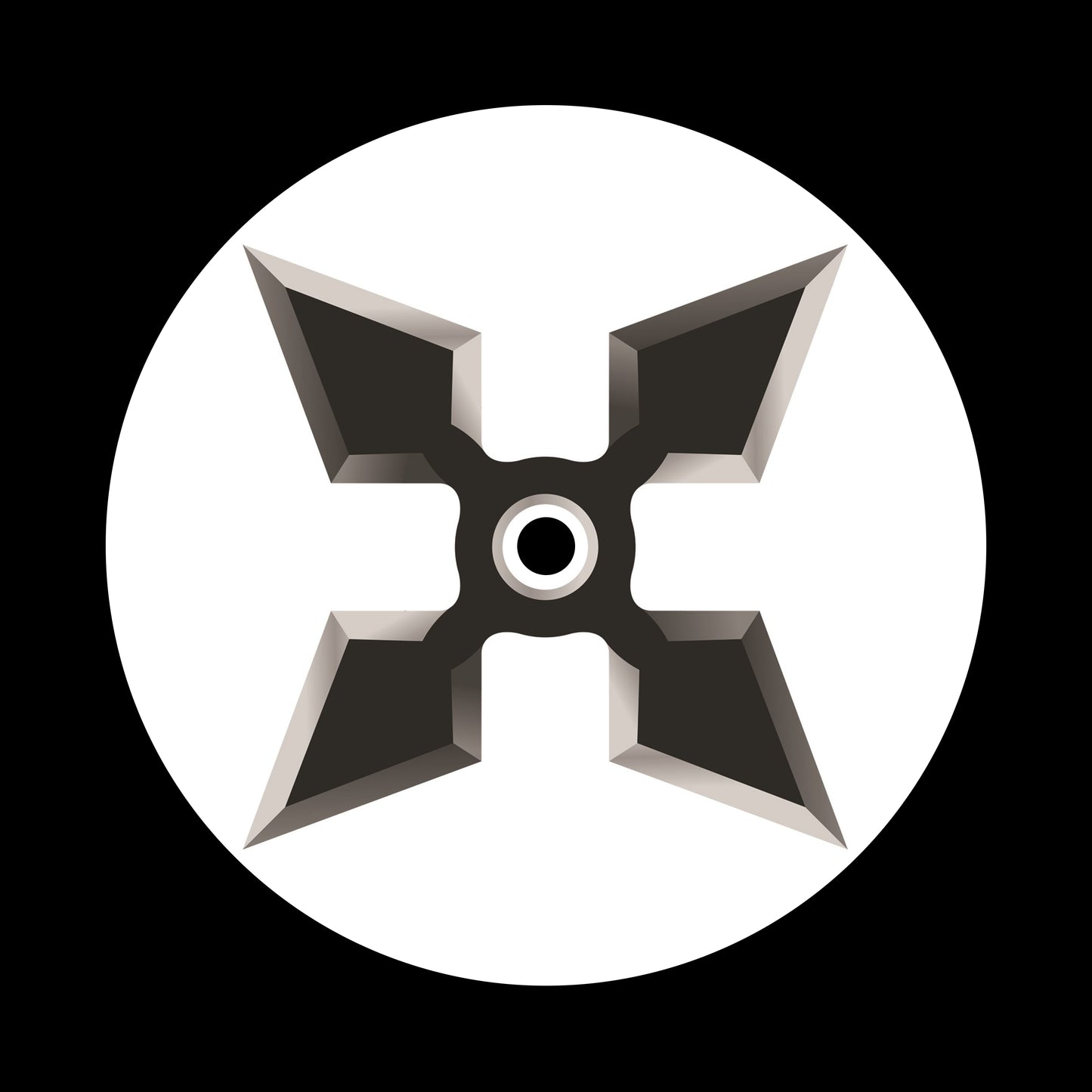 Ninja Star [#06 of 16] 7", 10", 12"/LP Vinyl Record Centre Labels (Pair)