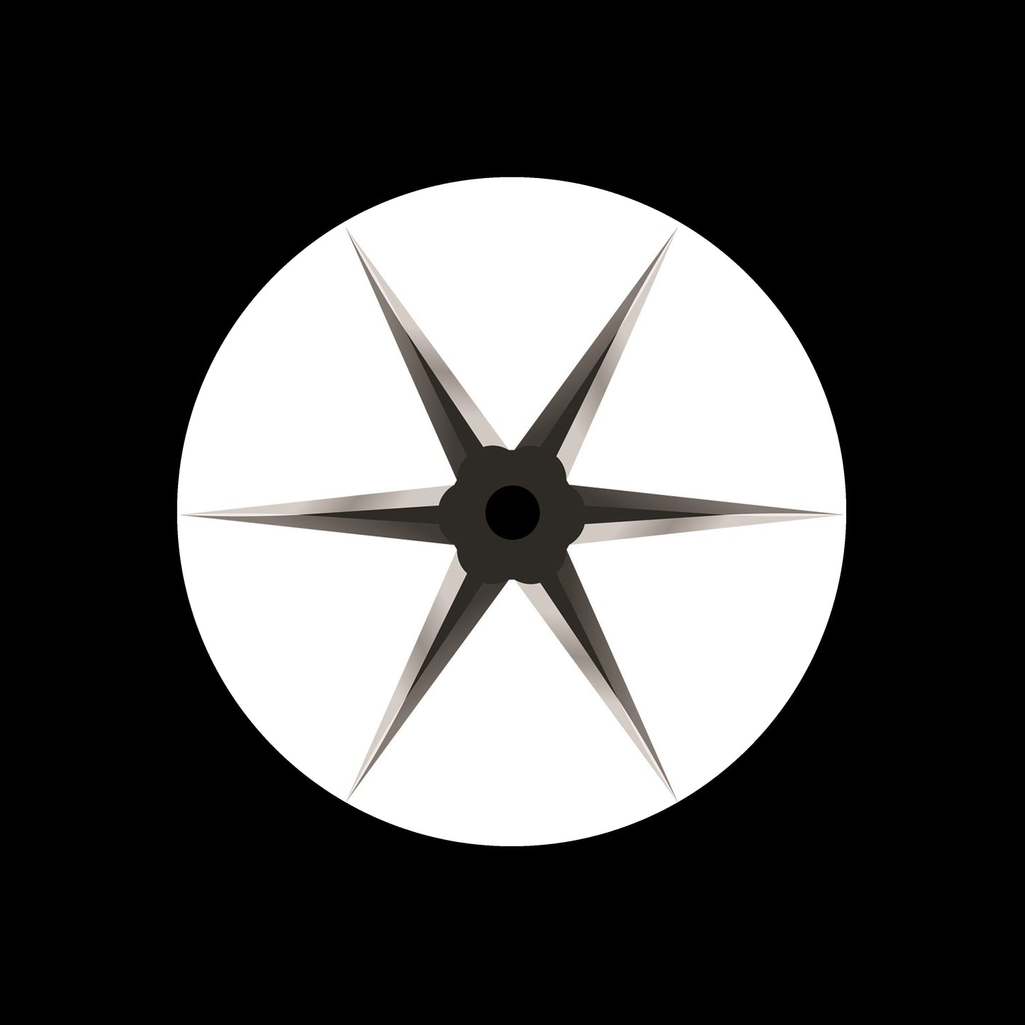 Ninja Star [#07 of 16] 7", 10", 12"/LP Vinyl Record Centre Labels (Pair)