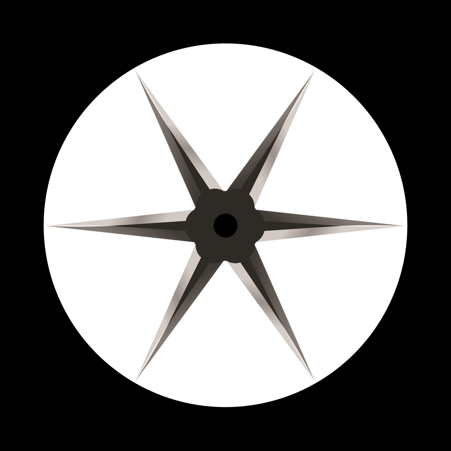 Ninja Star [#07 of 16] 7", 10", 12"/LP Vinyl Record Centre Labels (Pair)