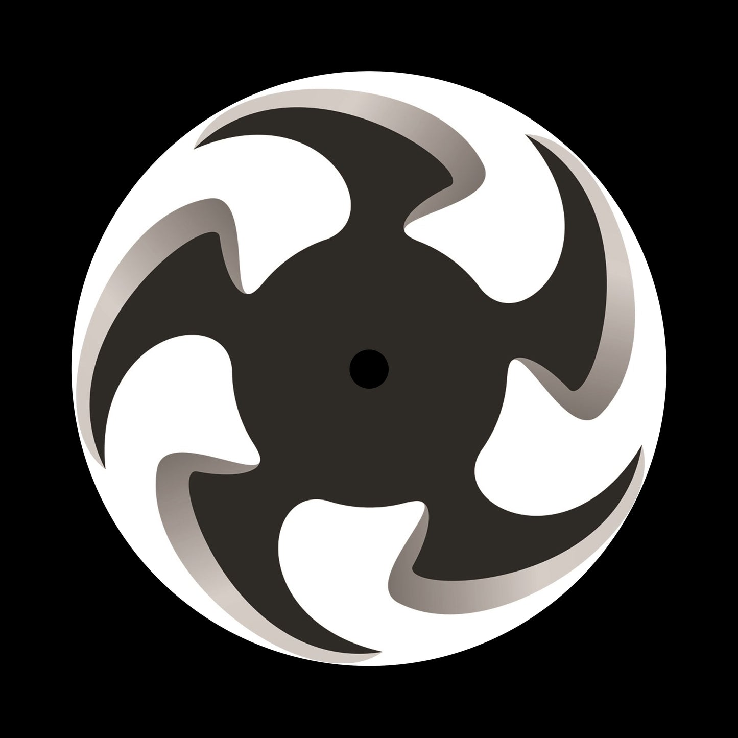 Ninja Star [#08 of 16] 7", 10", 12"/LP Vinyl Record Centre Labels (Pair)