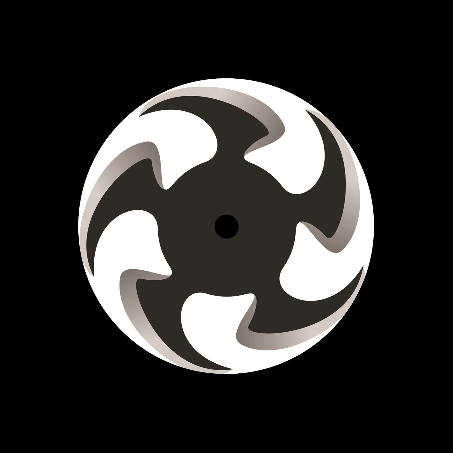 Ninja Star [#08 of 16] 7", 10", 12"/LP Vinyl Record Centre Labels (Pair)
