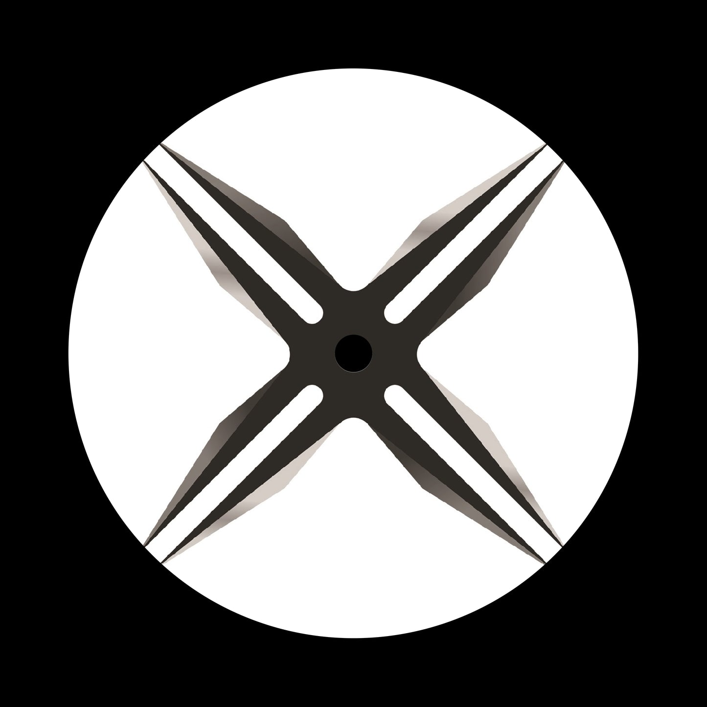 Ninja Star [#10 of 16] 7", 10", 12"/LP Vinyl Record Centre Labels (Pair)