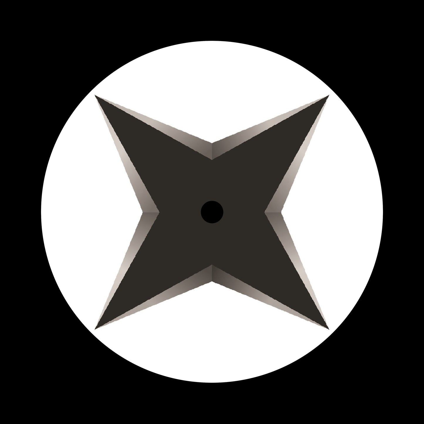 Ninja Star [#11 of 16] 7", 10", 12"/LP Vinyl Record Centre Labels (Pair)