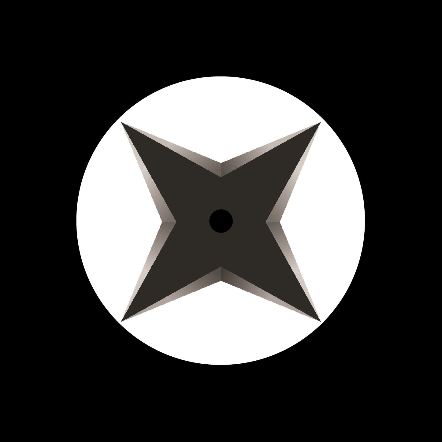 Ninja Star [#11 of 16] 7", 10", 12"/LP Vinyl Record Centre Labels (Pair)