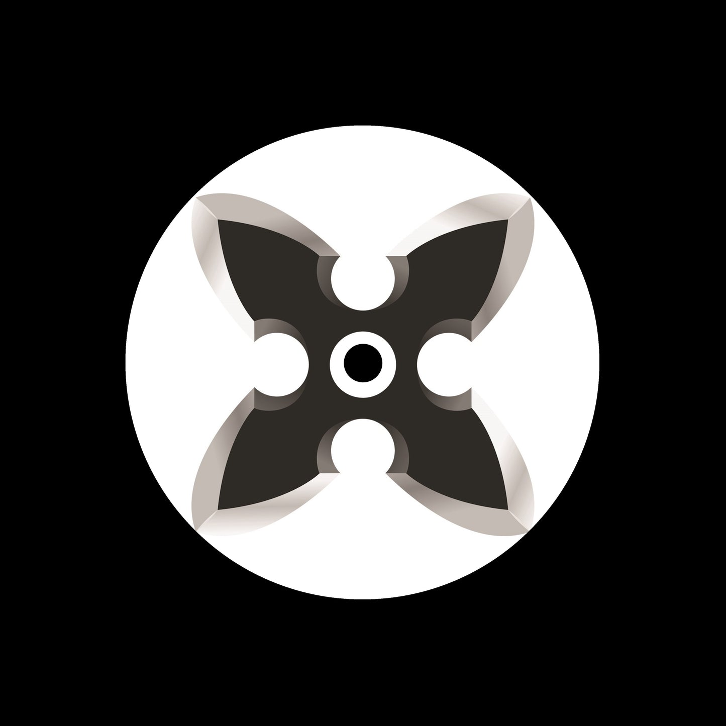 Ninja Star [#14 of 16] 7", 10", 12"/LP Vinyl Record Centre Labels (Pair)