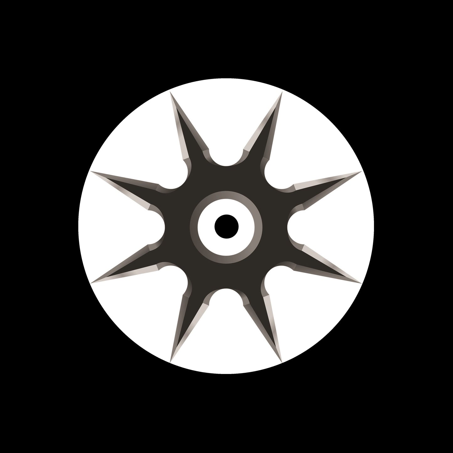 Ninja Star [#02 of 16] 7", 10", 12"/LP Vinyl Record Centre Labels (Pair)
