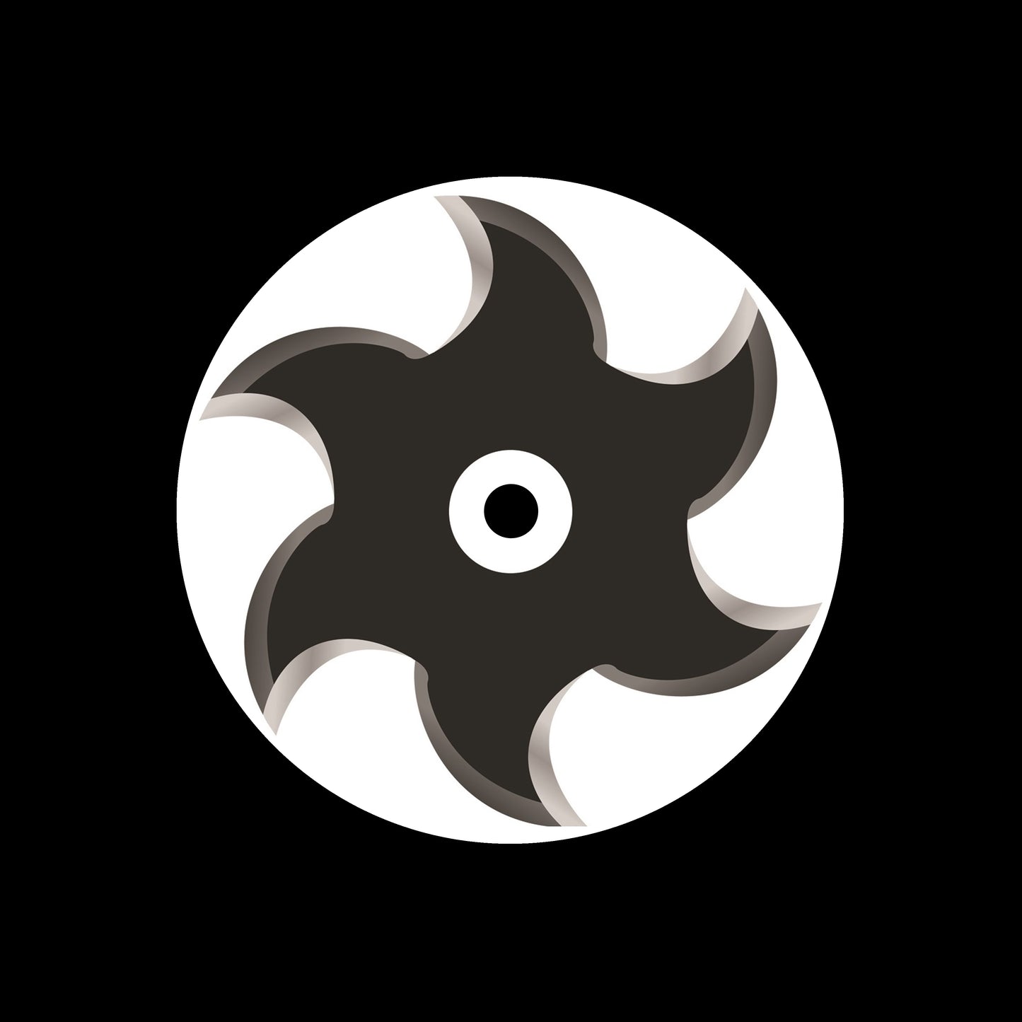Ninja Star [#03 of 16] 7", 10", 12"/LP Vinyl Record Centre Labels (Pair)
