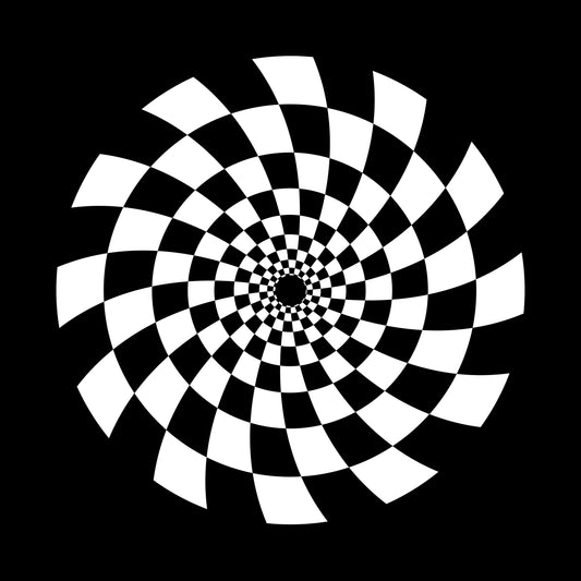 Optical Art Infinity Tunnel 7", 10", 12"/LP Vinyl Record Centre Labels (Pair)