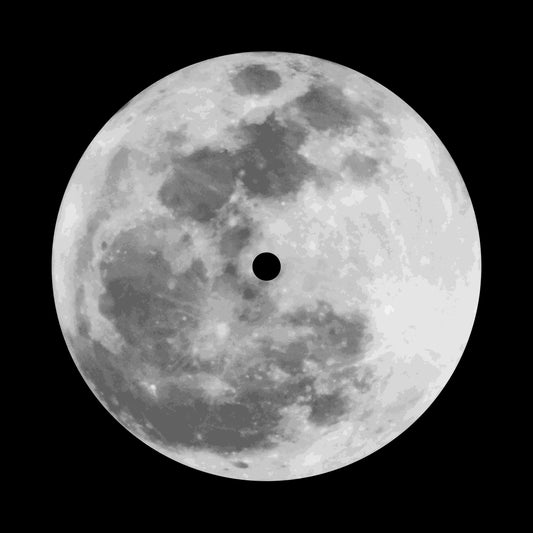 Realistic Grey Full Moon 7" Jukebox, 7", 10", 12"/LP Vinyl Record Centre Labels (Pair)