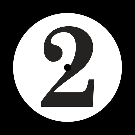 Side 1 + 2 Serif Numerical 7", 10", 12"/LP Vinyl Record Centre Labels (1 of each = Pair)