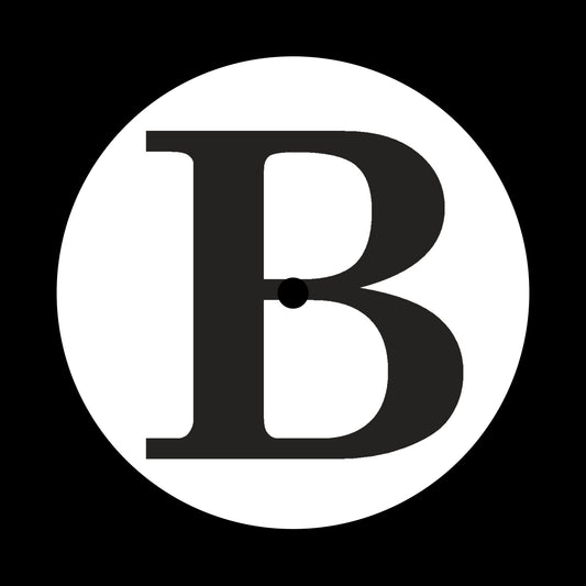 Side A + B Serif Alphabetical 7", 10", 12"/LP Vinyl Record Centre Labels (1 of each = Pair)