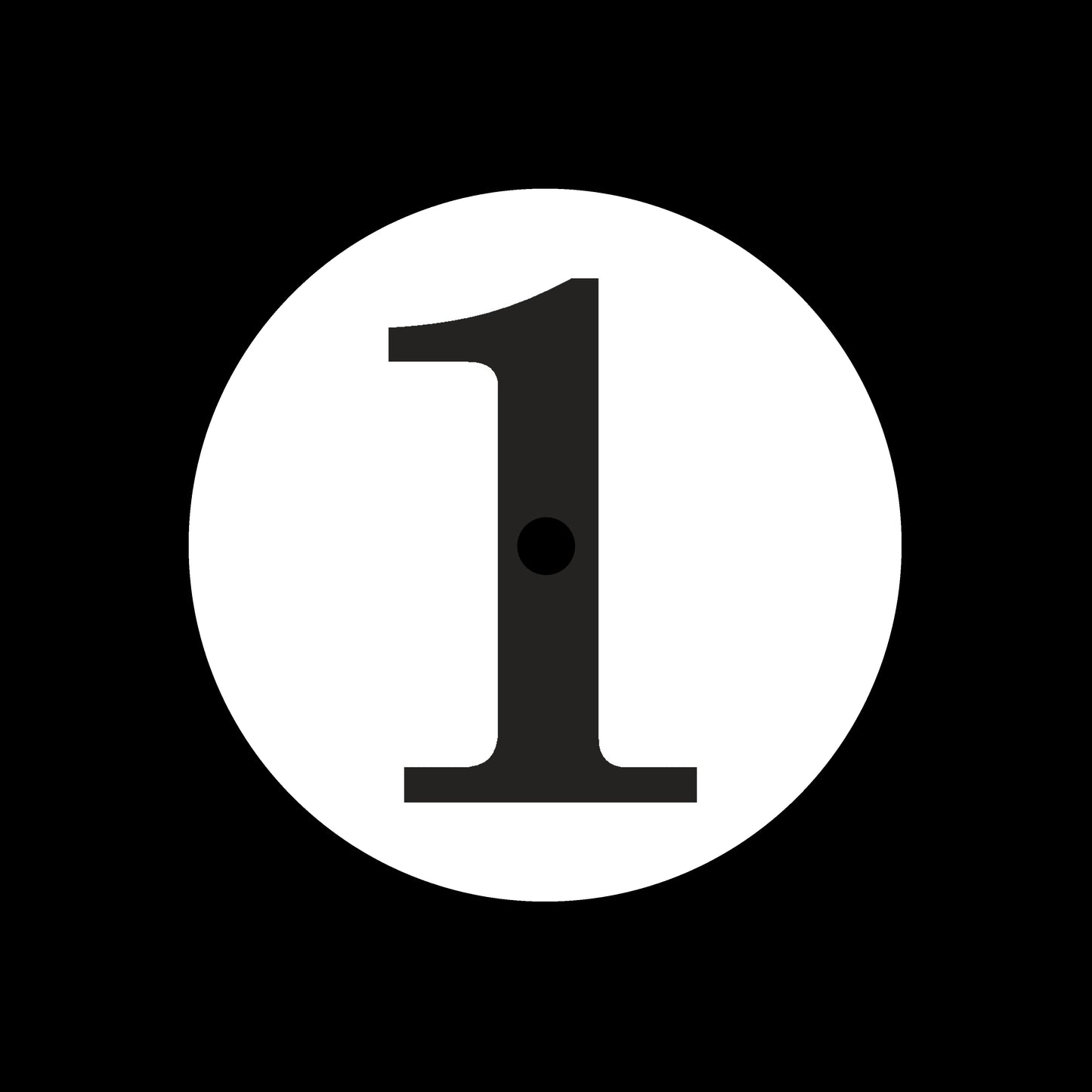 Side 1, 2, 3 + 4 Serif Numerical 7", 10", 12"/LP Vinyl Record Centre Labels (1 of each = 4 labels per pack)