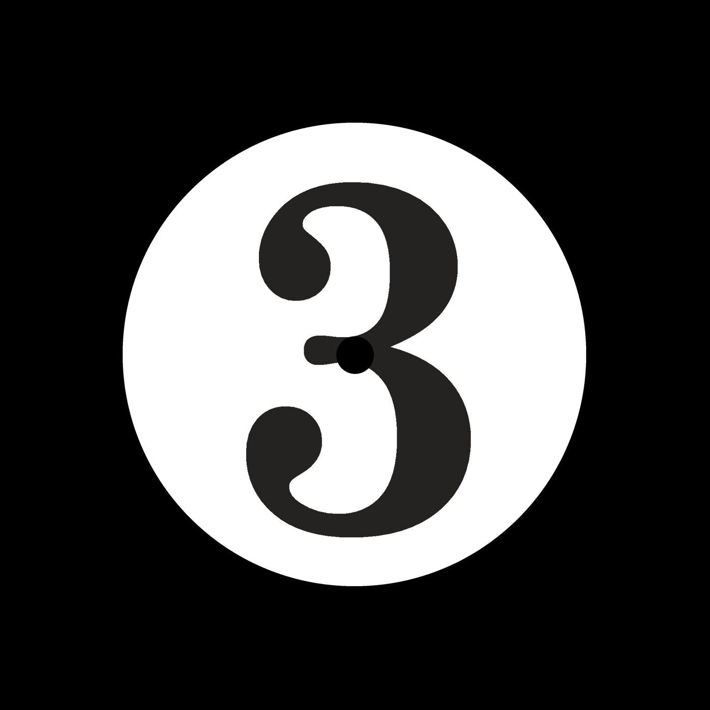 Side 1, 2, 3 + 4 Serif Numerical 7", 10", 12"/LP Vinyl Record Centre Labels (1 of each = 4 labels per pack)