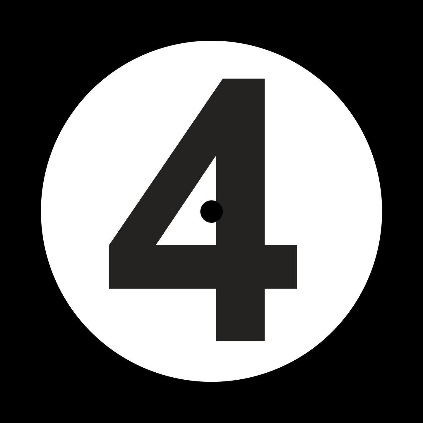 Side 1, 2, 3 + 4 Numerical 7", 10", 12"/LP Vinyl Record Centre Labels (1 of each = 4 labels per pack)