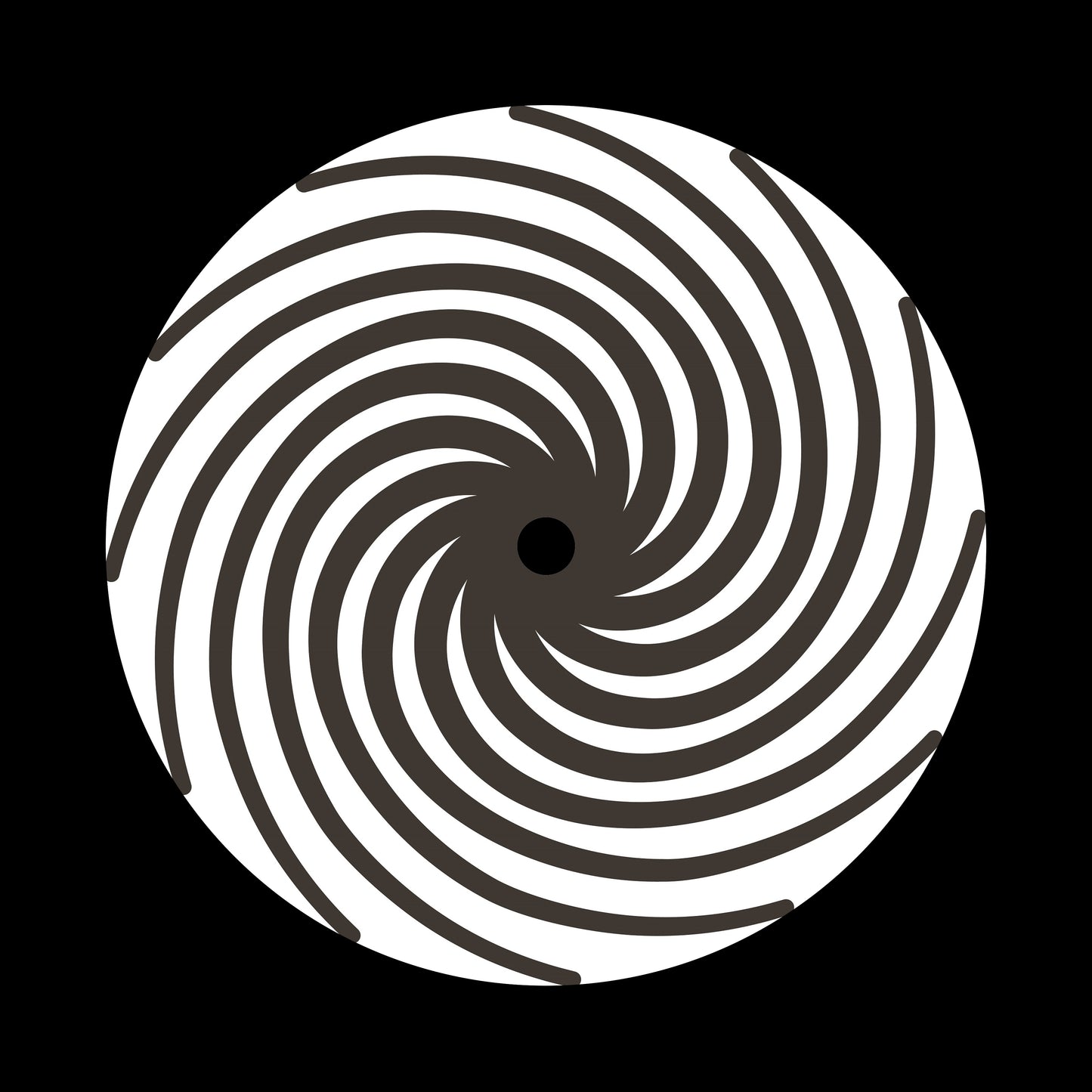Spiral Spin Swirl [#12 of 20] 7" Jukebox, 7", 10", 12"/LP Vinyl Record Centre Labels (Pair)