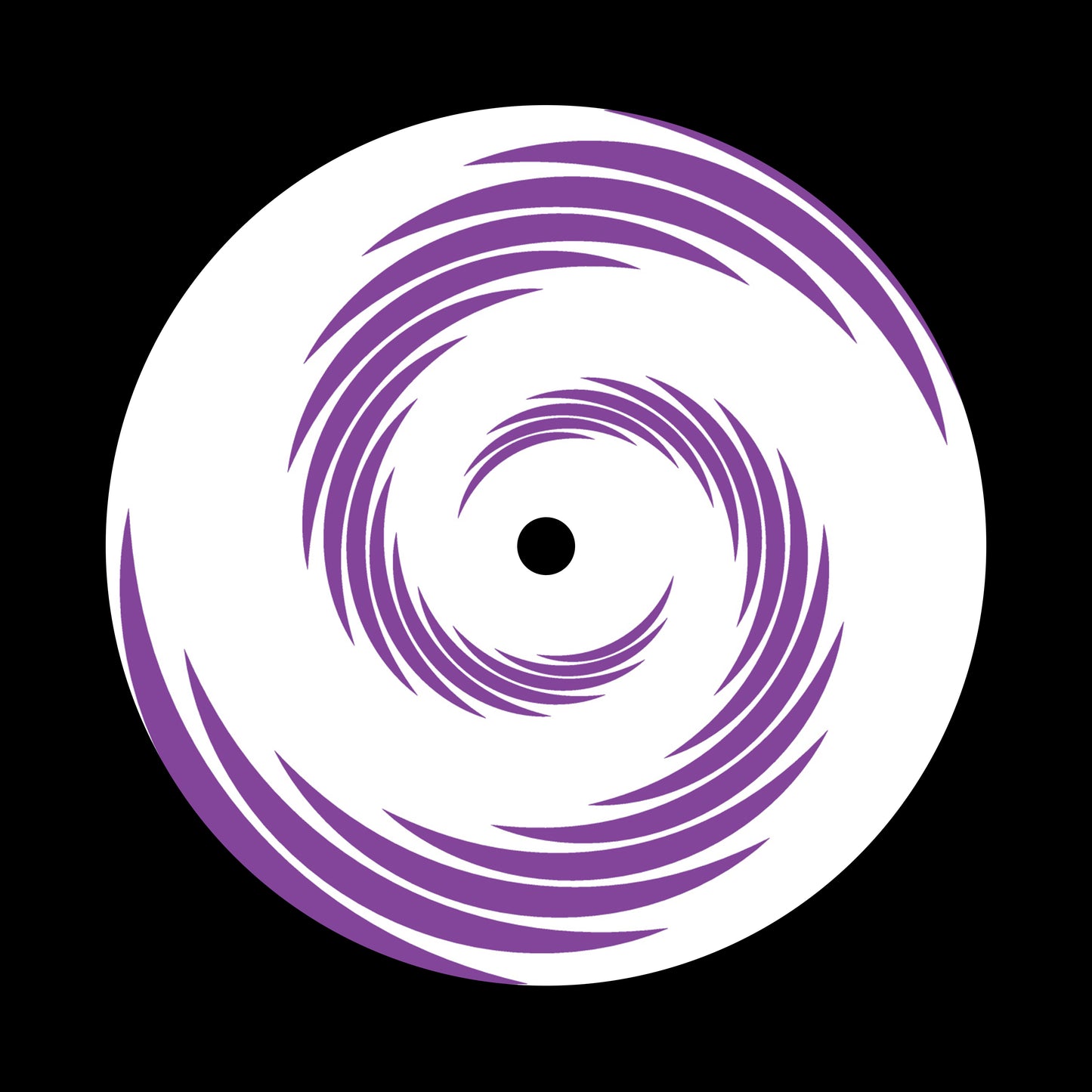 Spiral Swirl Twirl Abstract Element Purple 7" Jukebox, 7", 10", 12"/LP Vinyl Record Centre Labels (Pair)