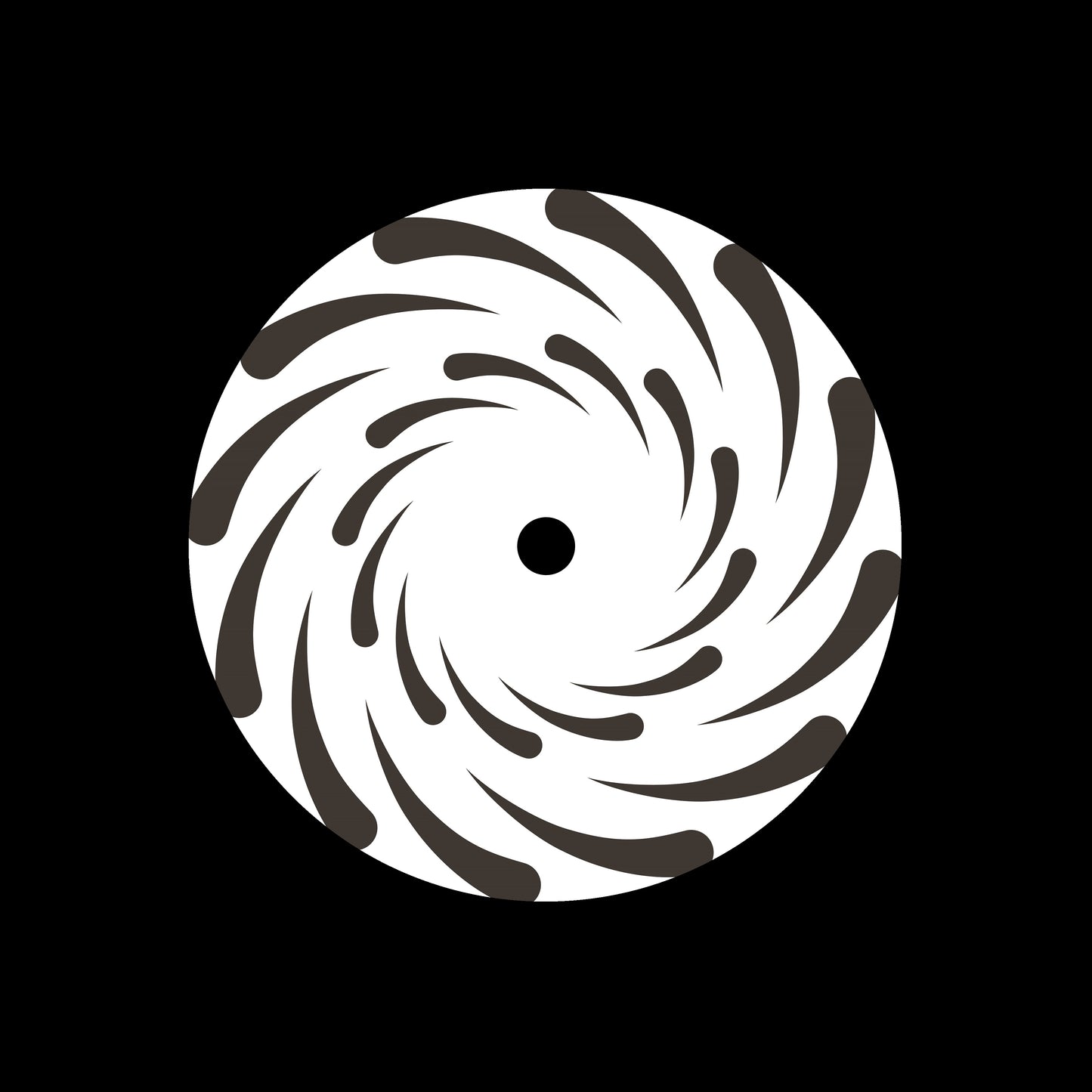 Spiral Spin Swirl [#10 of 20] 7" Jukebox, 7", 10", 12"/LP Vinyl Record Centre Labels (Pair)