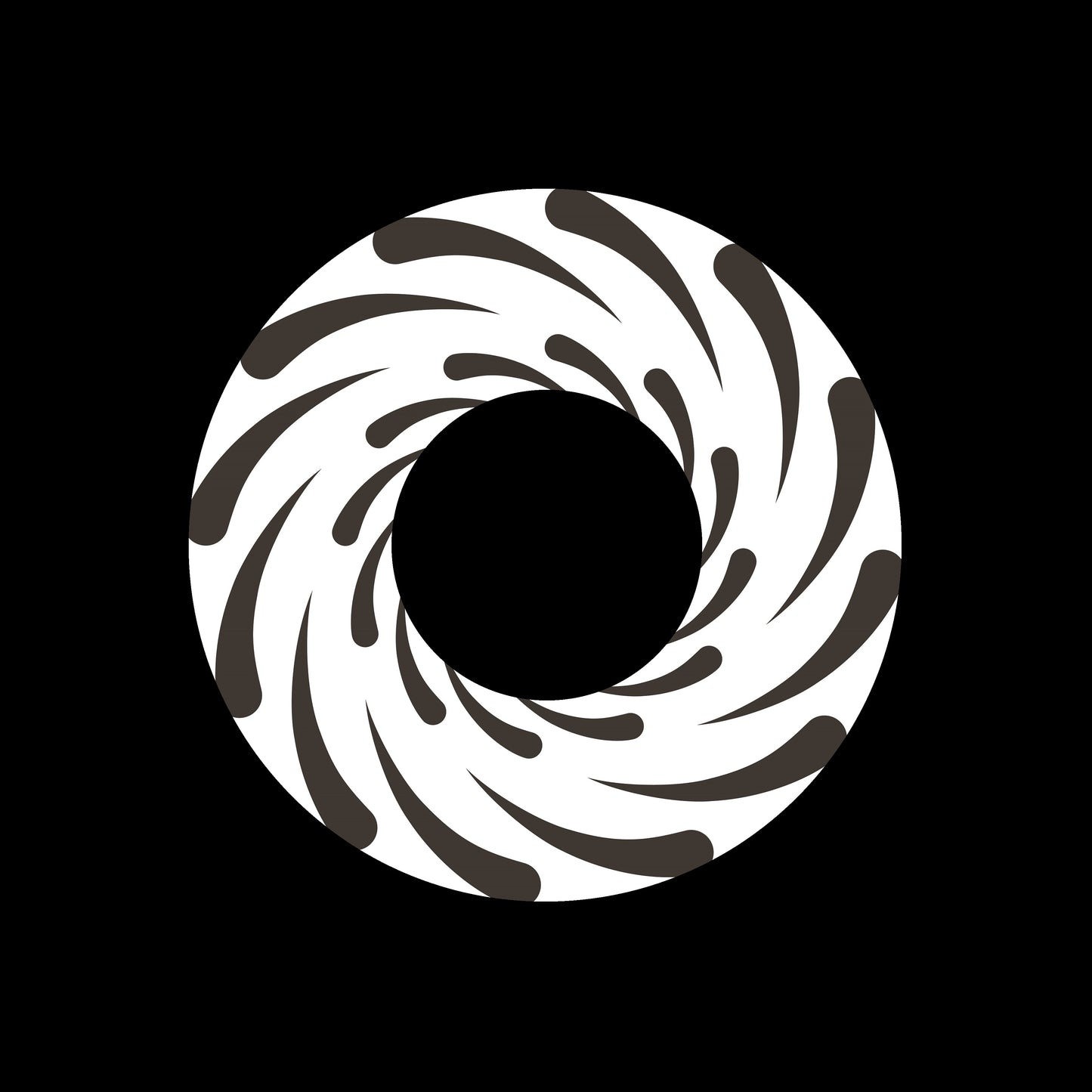 Spiral Spin Swirl [#10 of 20] 7" Jukebox, 7", 10", 12"/LP Vinyl Record Centre Labels (Pair)