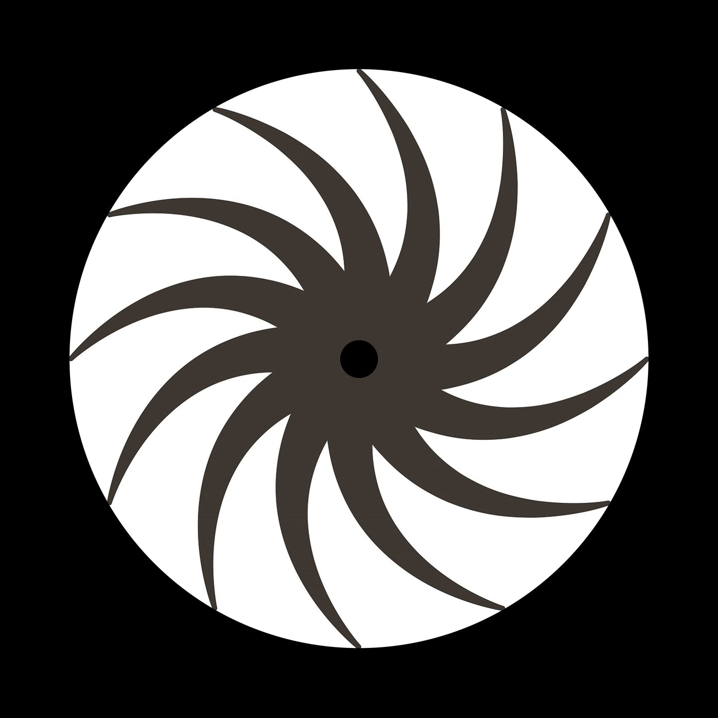Spiral Spin Swirl [#16 of 20] 7" Jukebox, 7", 10", 12"/LP Vinyl Record Centre Labels (Pair)