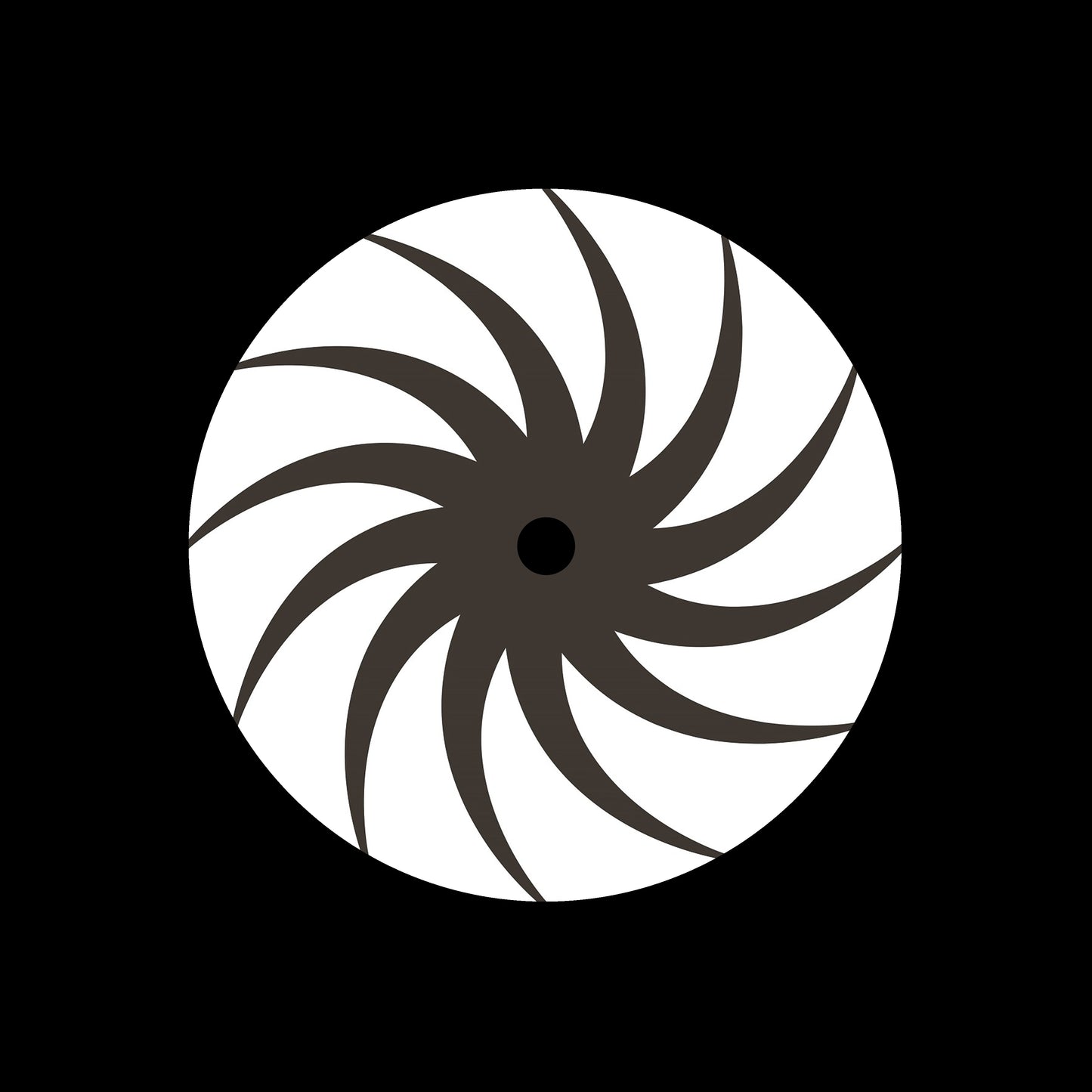 Spiral Spin Swirl [#16 of 20] 7" Jukebox, 7", 10", 12"/LP Vinyl Record Centre Labels (Pair)