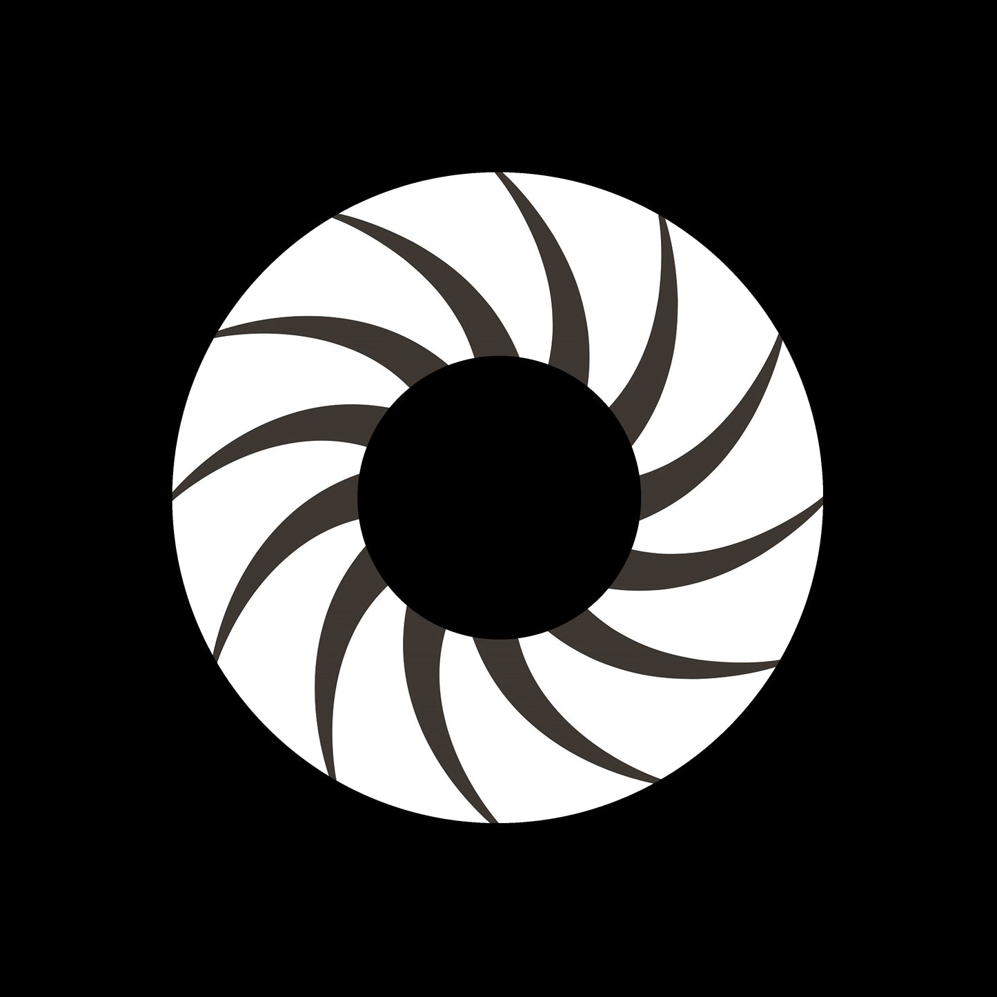 Spiral Spin Swirl [#16 of 20] 7" Jukebox, 7", 10", 12"/LP Vinyl Record Centre Labels (Pair)