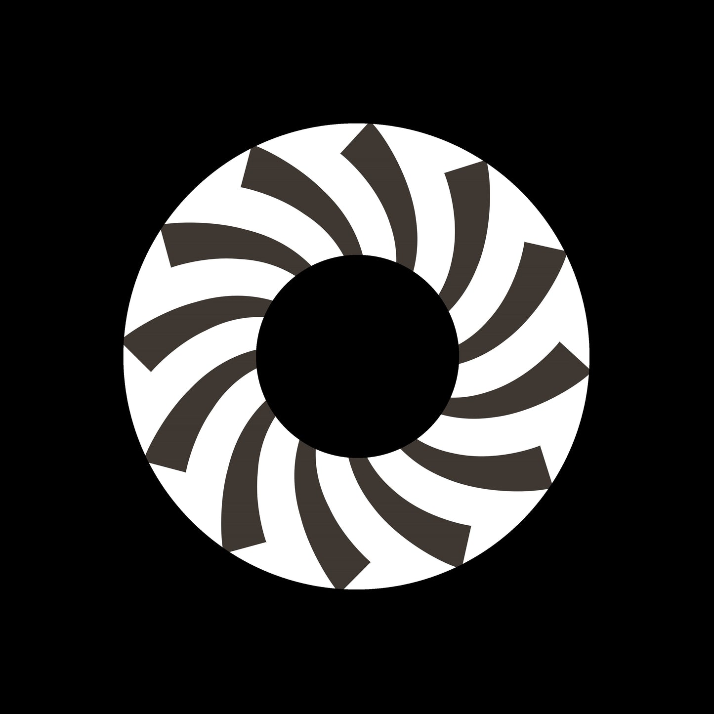 Spiral Spin Swirl [#17 of 20] 7" Jukebox, 7", 10", 12"/LP Vinyl Record Centre Labels (Pair)