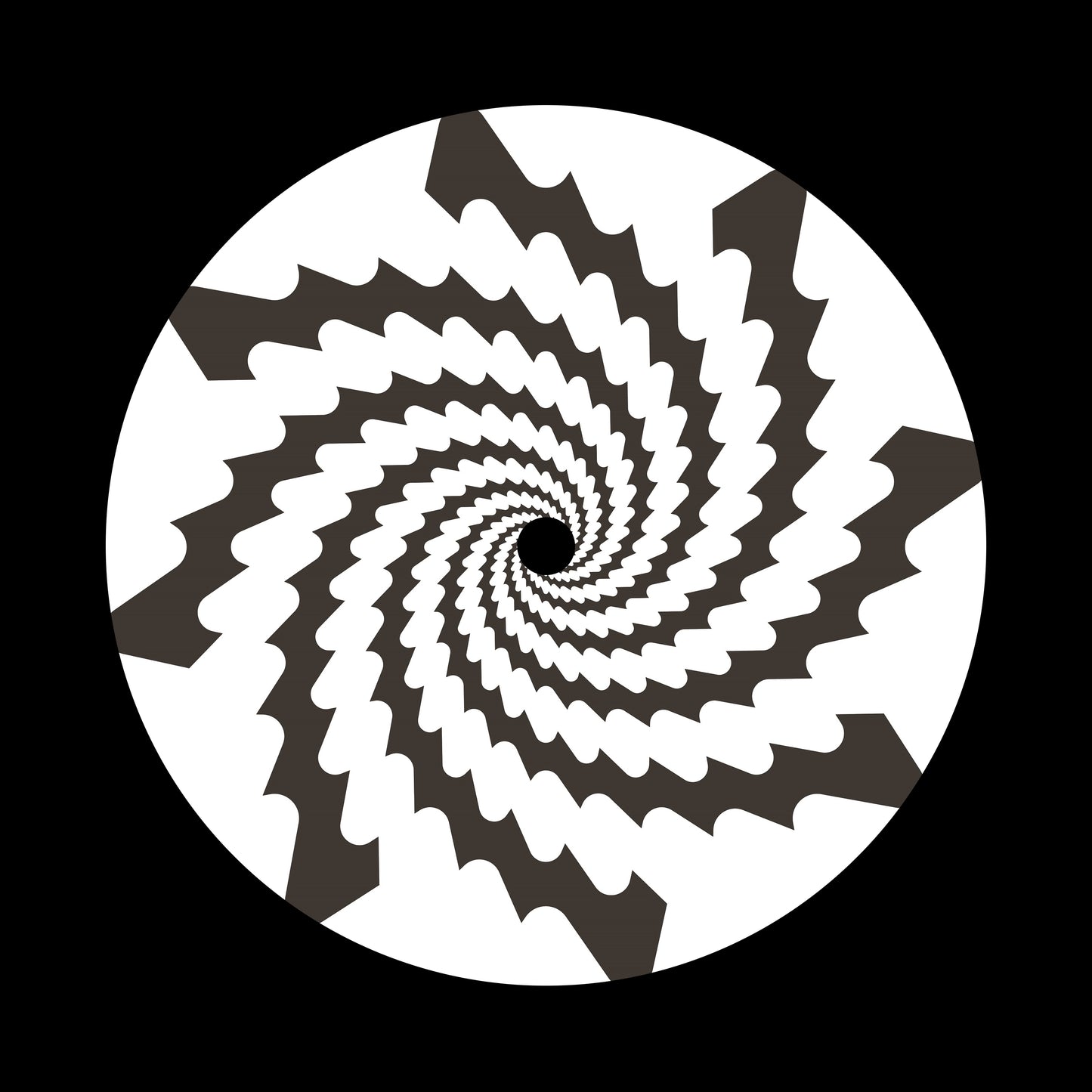 Spiral Spin Swirl [#07 of 20] 7" Jukebox, 7", 10", 12"/LP Vinyl Record Centre Labels (Pair)