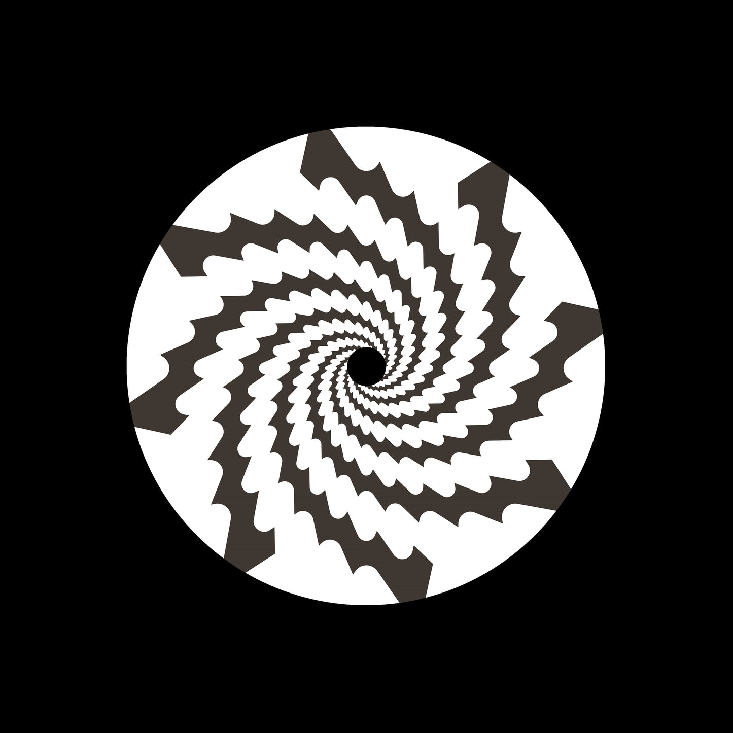 Spiral Spin Swirl [#07 of 20] 7" Jukebox, 7", 10", 12"/LP Vinyl Record Centre Labels (Pair)