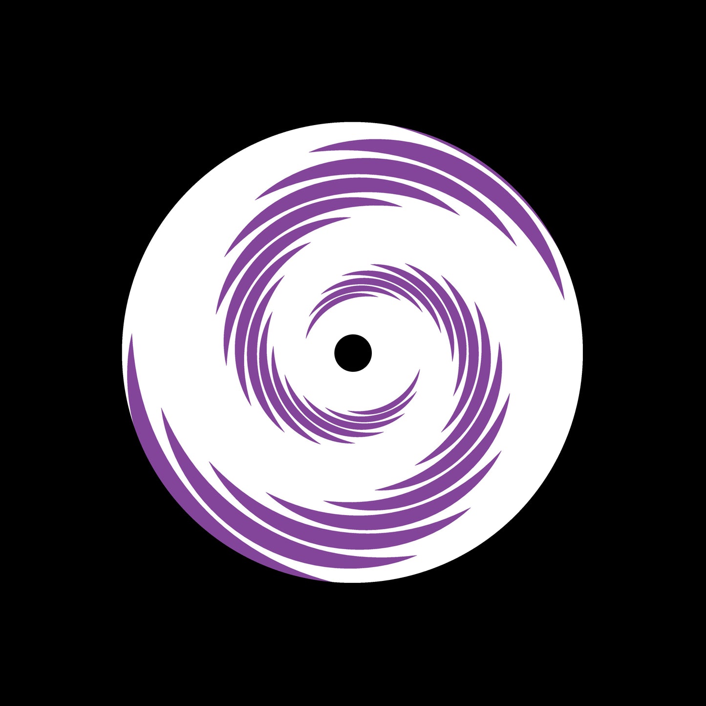 Spiral Swirl Twirl Abstract Element Purple 7" Jukebox, 7", 10", 12"/LP Vinyl Record Centre Labels (Pair)