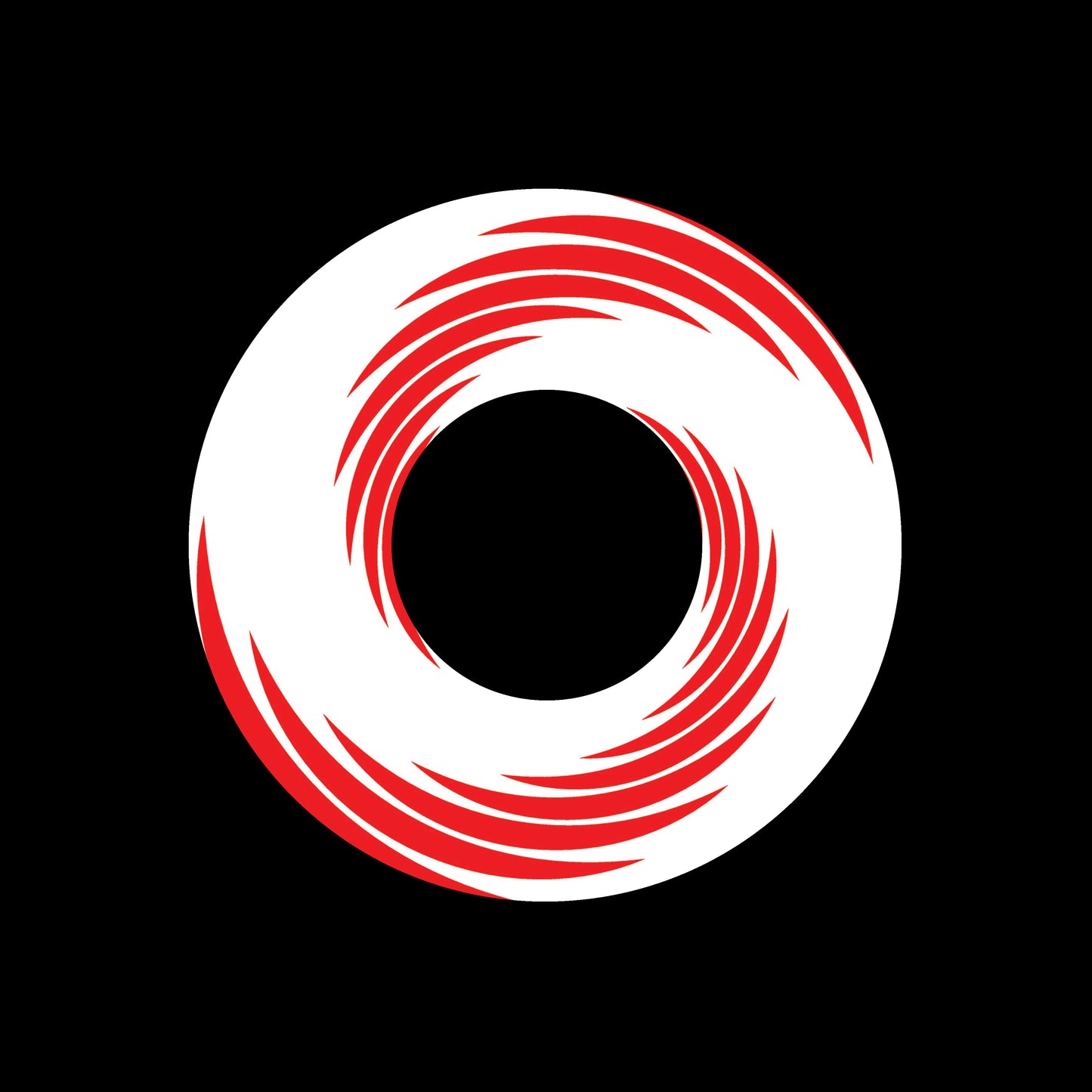 Spiral Swirl Twirl Abstract Element Red 7" Jukebox, 7", 10", 12"/LP Vinyl Record Centre Labels (Pair)