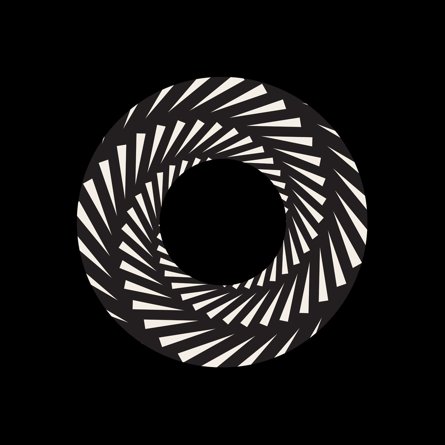 Spiral Triangles Swirl Black 7" Jukebox, 7", 10", 12"/LP Vinyl Record Centre Labels (Pair)