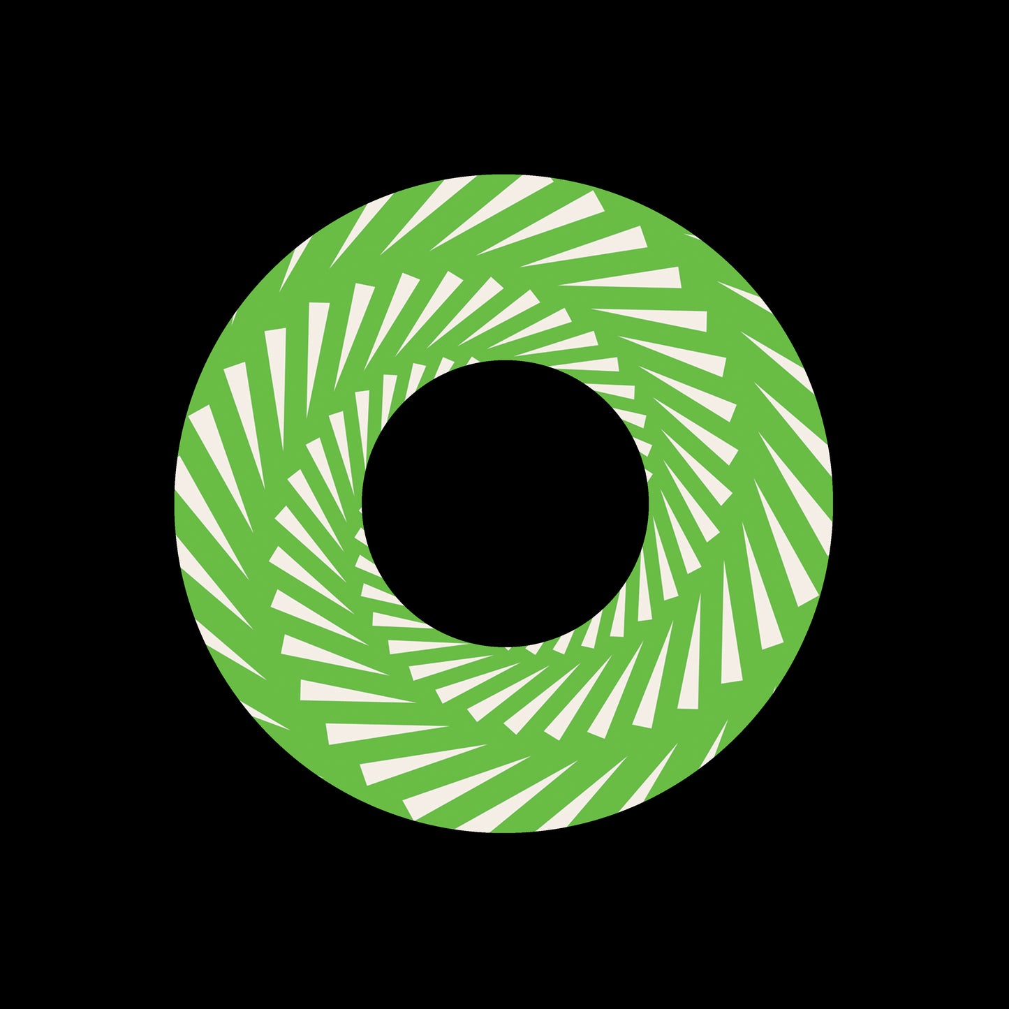 Spiral Triangles Swirl Green 7" Jukebox, 7", 10", 12"/LP Vinyl Record Centre Labels (Pair)