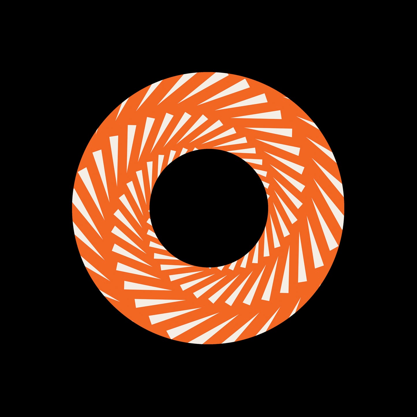 Spiral Triangles Swirl Orange 7" Jukebox, 7", 10", 12"/LP Vinyl Record Centre Labels (Pair)