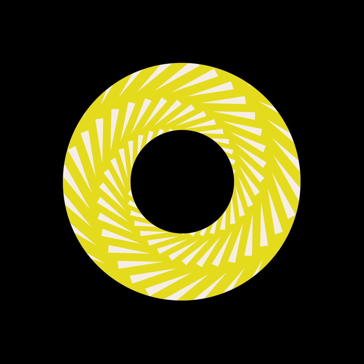 Spiral Triangles Swirl Yellow 7" Jukebox, 7", 10", 12"/LP Vinyl Record Centre Labels (Pair)