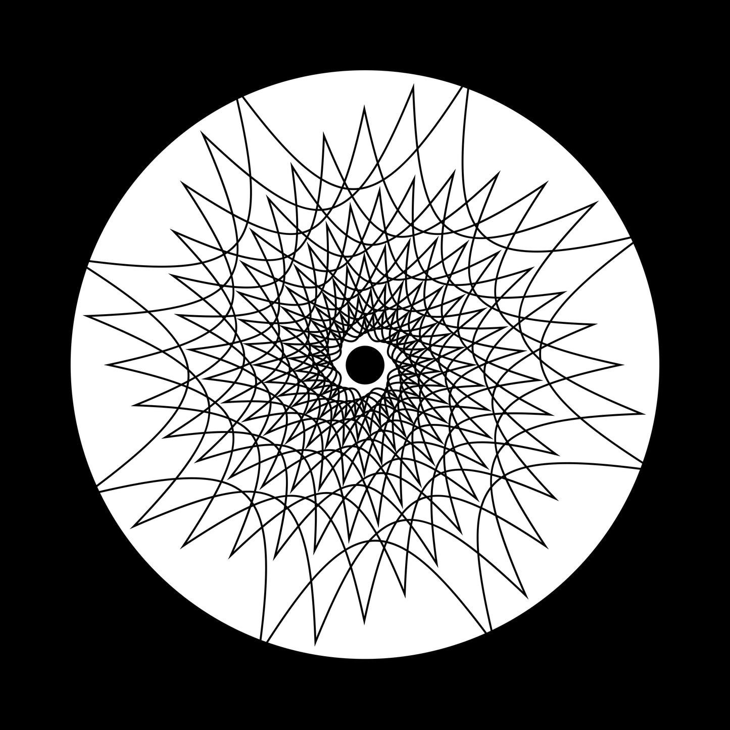Spirally Rotating Shapes Abstract [#1 of 6] 7" Jukebox, 7", 10", 12"/LP Vinyl Record Centre Labels (Pair)