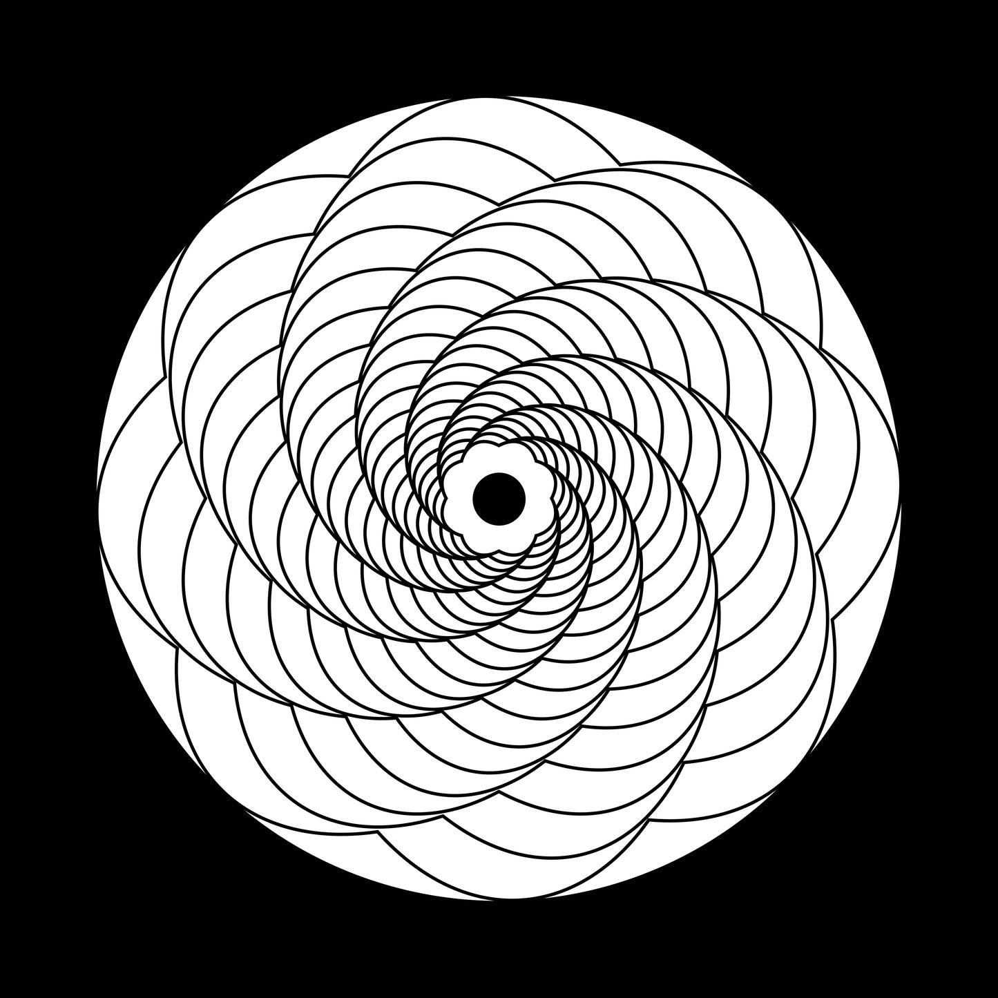 Spirally Rotating Shapes Abstract [#2 of 6] 7" Jukebox, 7", 10", 12"/LP Vinyl Record Centre Labels (Pair)