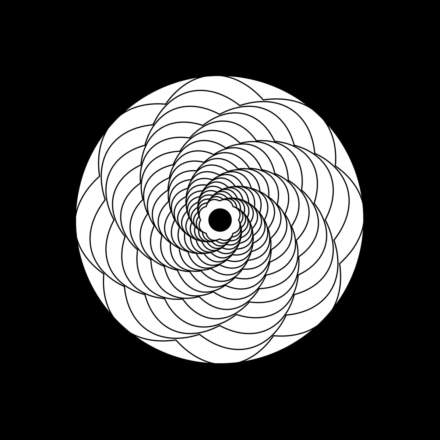 Spirally Rotating Shapes Abstract [#2 of 6] 7" Jukebox, 7", 10", 12"/LP Vinyl Record Centre Labels (Pair)