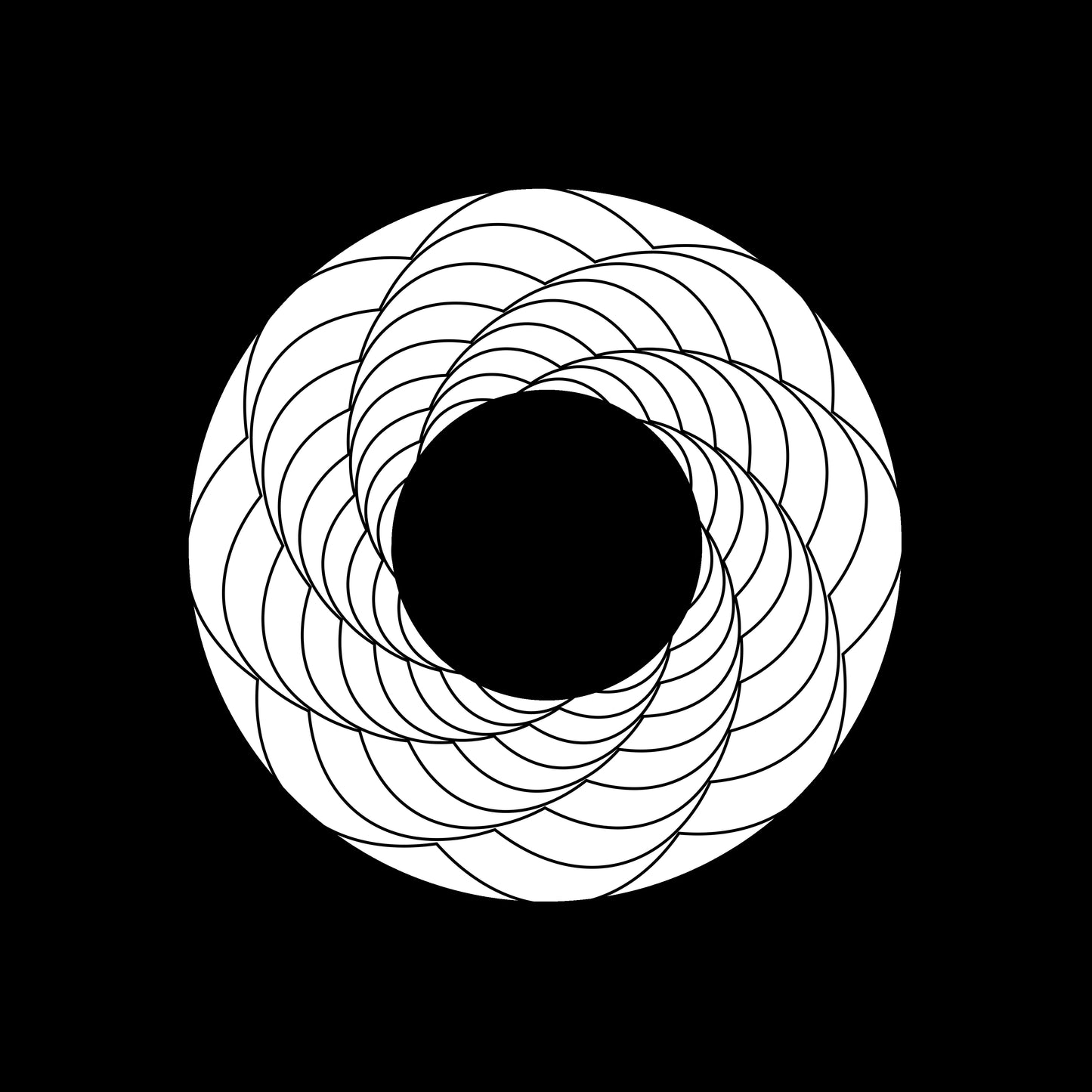 Spirally Rotating Shapes Abstract [#2 of 6] 7" Jukebox, 7", 10", 12"/LP Vinyl Record Centre Labels (Pair)