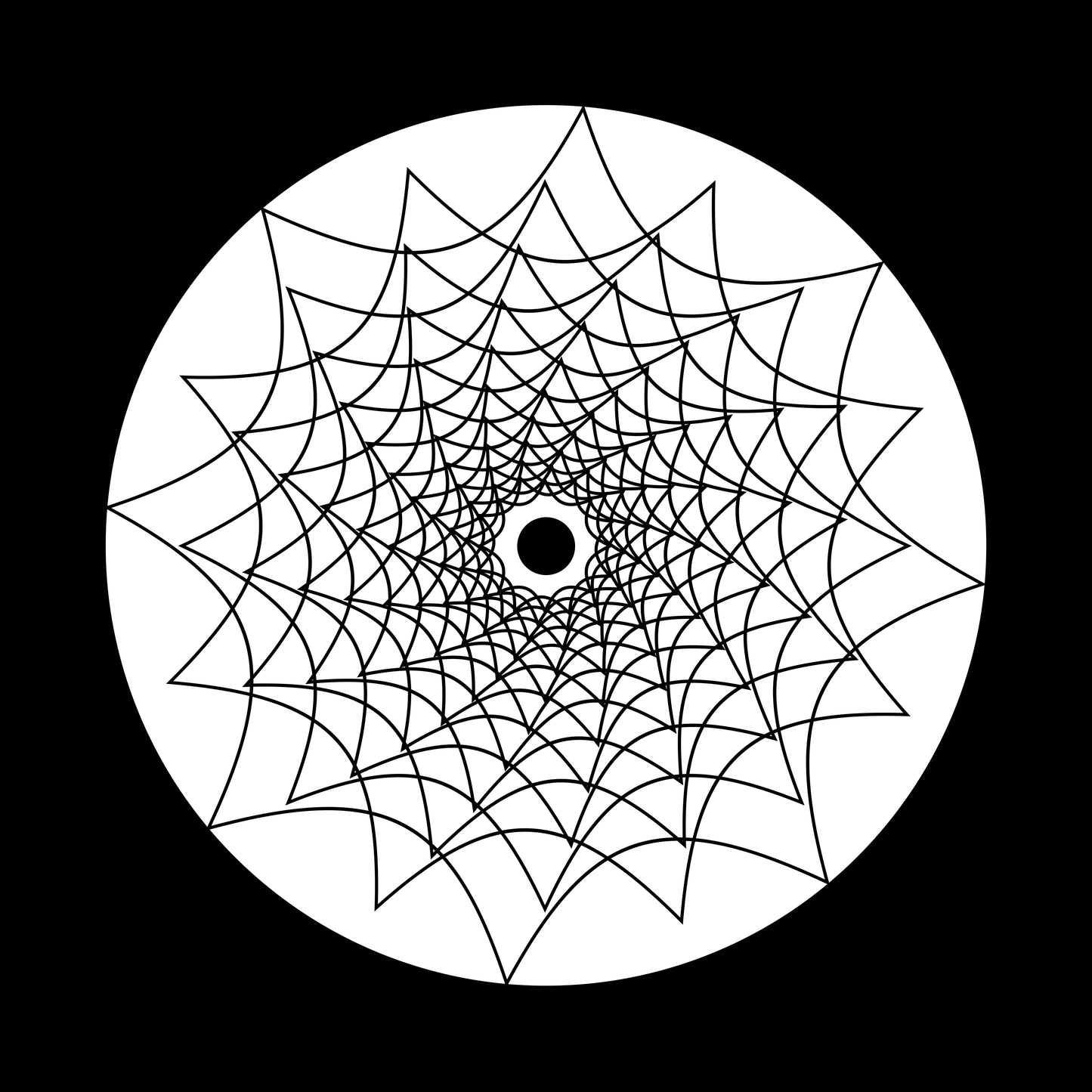 Spirally Rotating Shapes Abstract [#3 of 6] 7" Jukebox, 7", 10", 12"/LP Vinyl Record Centre Labels (Pair)