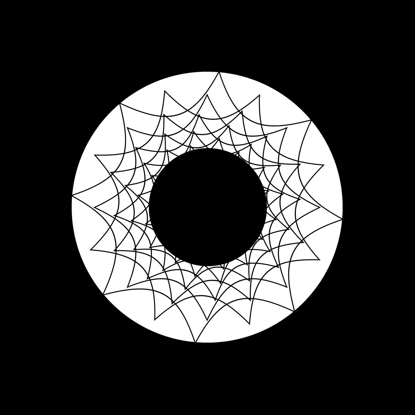 Spirally Rotating Shapes Abstract [#3 of 6] 7" Jukebox, 7", 10", 12"/LP Vinyl Record Centre Labels (Pair)