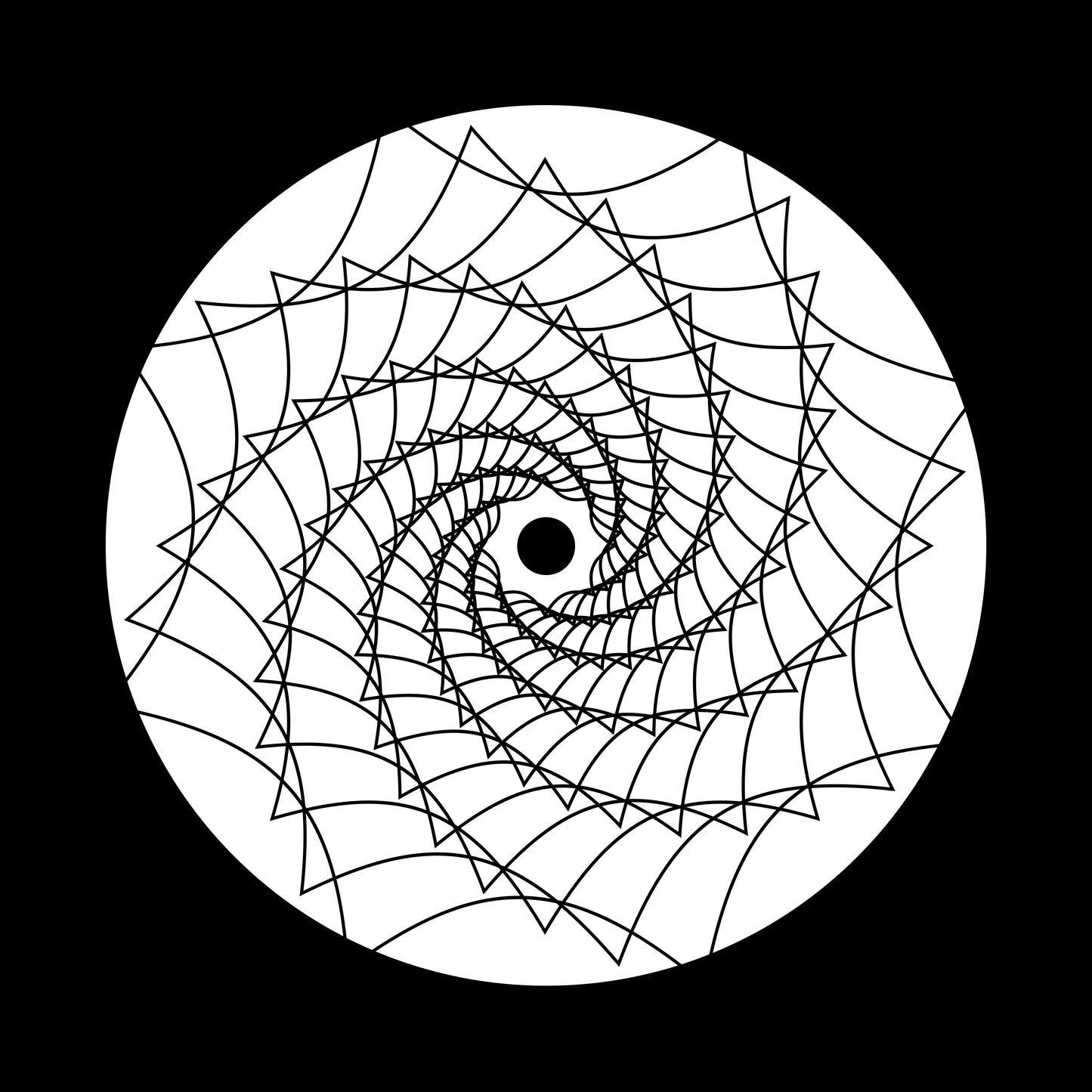 Spirally Rotating Shapes Abstract [#4 of 6] 7" Jukebox, 7", 10", 12"/LP Vinyl Record Centre Labels (Pair)