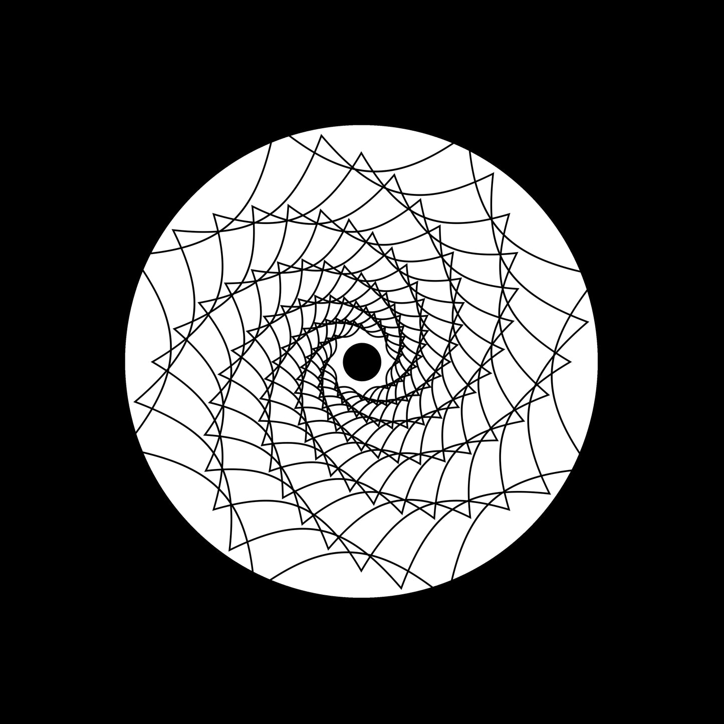 Spirally Rotating Shapes Abstract [#4 of 6] 7" Jukebox, 7", 10", 12"/LP Vinyl Record Centre Labels (Pair)