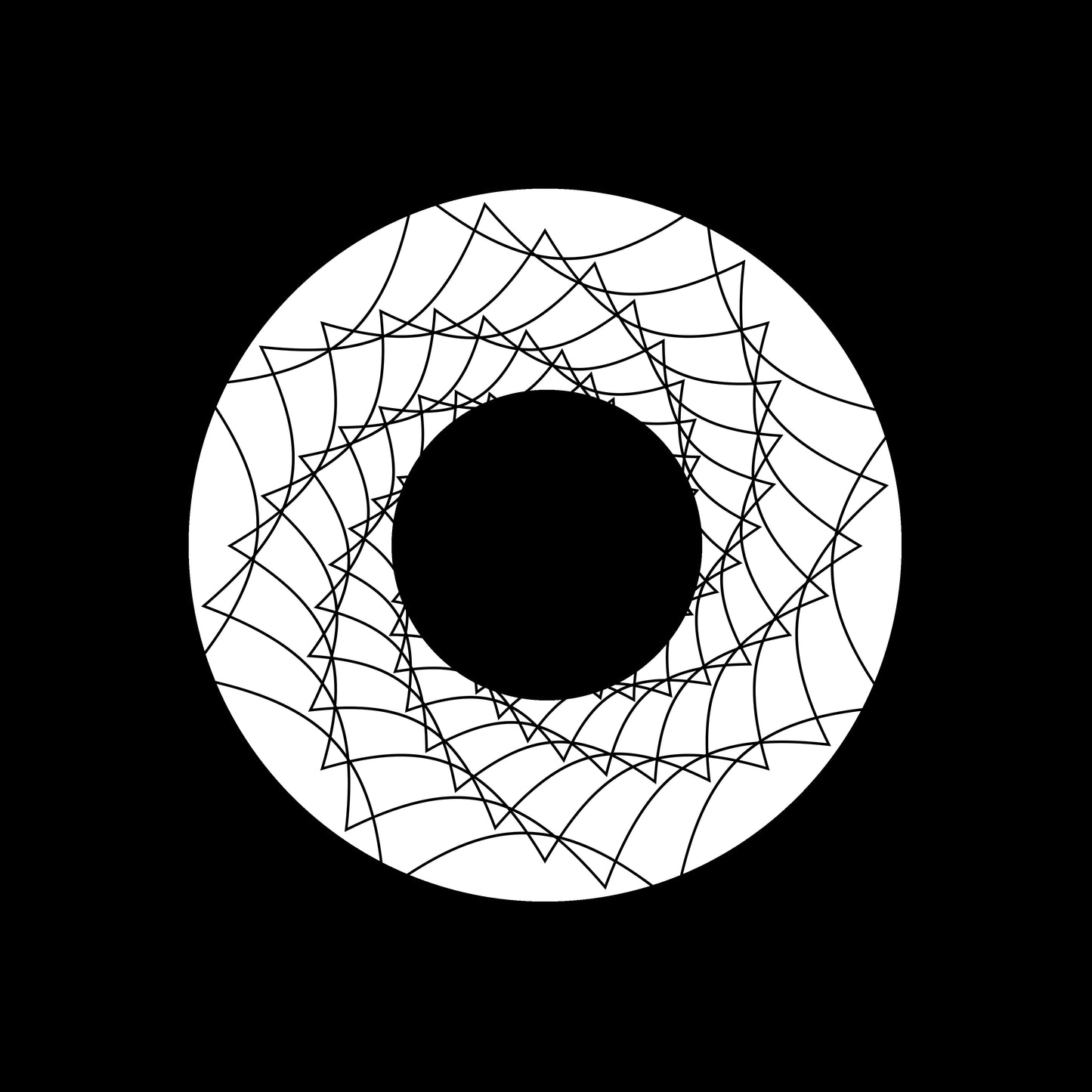 Spirally Rotating Shapes Abstract [#4 of 6] 7" Jukebox, 7", 10", 12"/LP Vinyl Record Centre Labels (Pair)