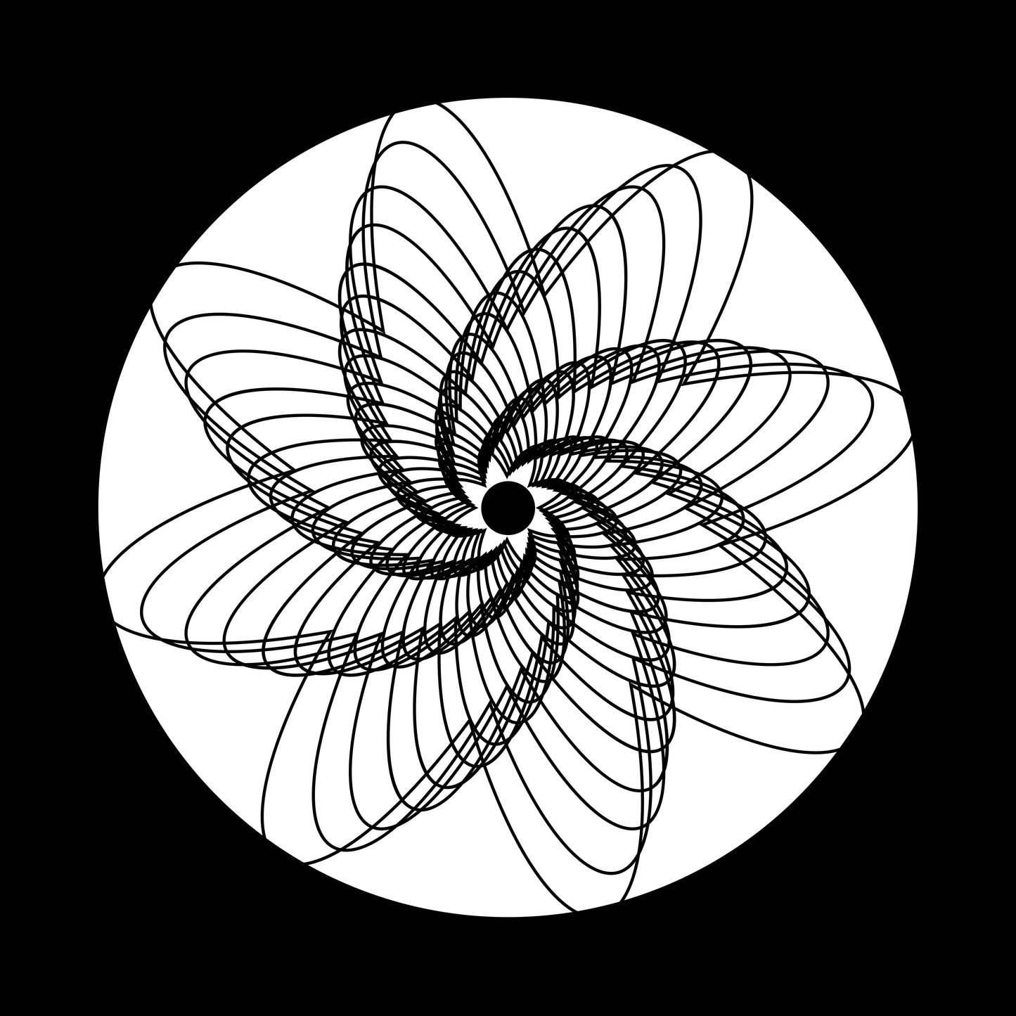 Spirally Rotating Shapes Abstract [#6 of 6] 7" Jukebox, 7", 10", 12"/LP Vinyl Record Centre Labels (Pair)