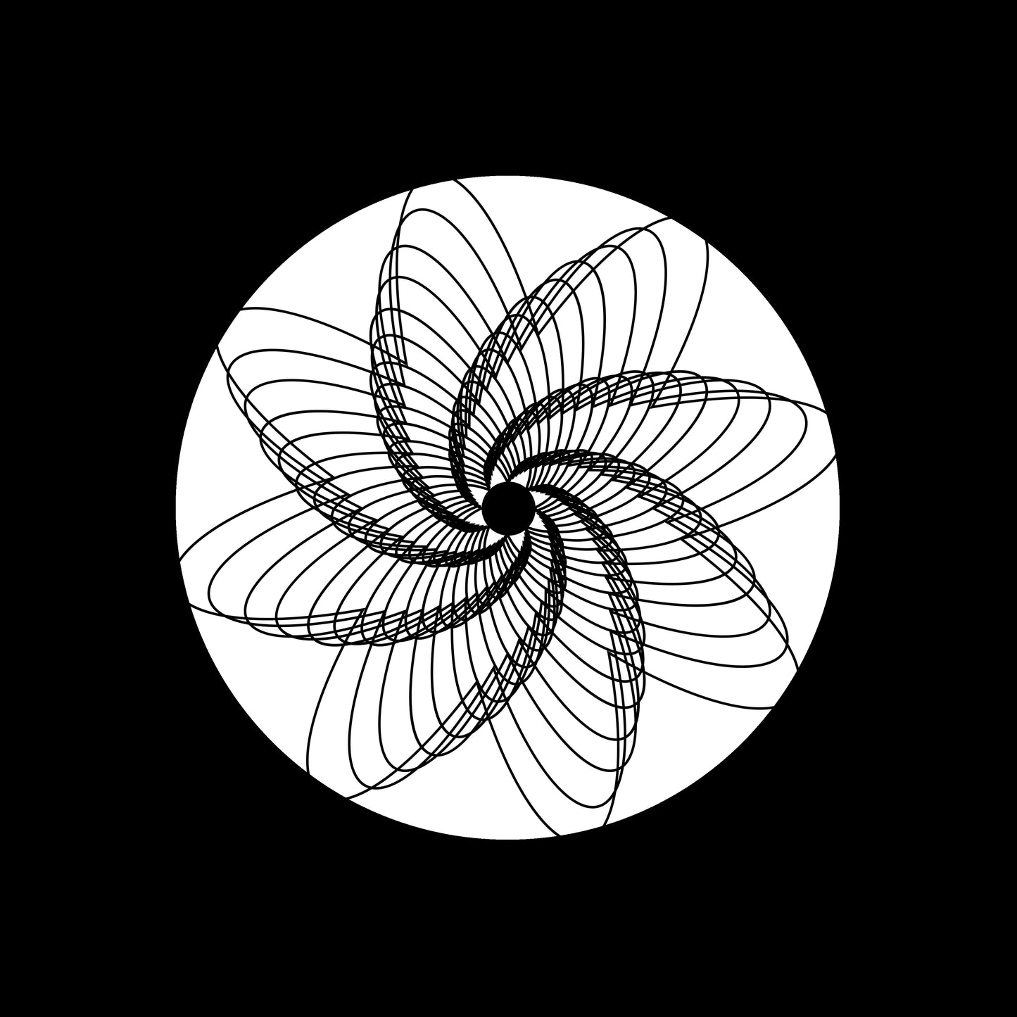 Spirally Rotating Shapes Abstract [#6 of 6] 7" Jukebox, 7", 10", 12"/LP Vinyl Record Centre Labels (Pair)