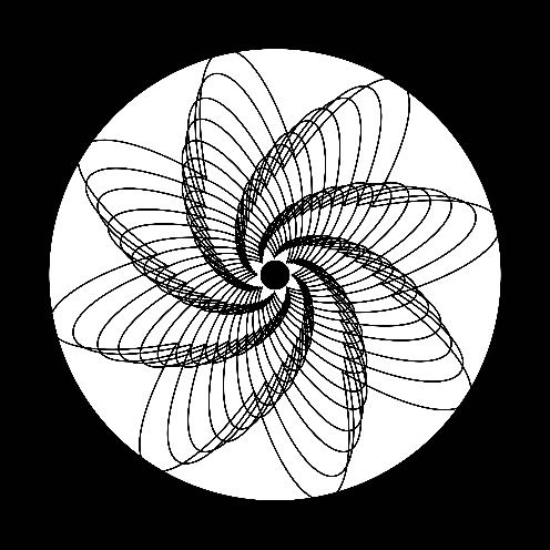 Spirally Rotating Shapes Abstract [#6 of 6] 7" Jukebox, 7", 10", 12"/LP Vinyl Record Centre Labels (Pair)