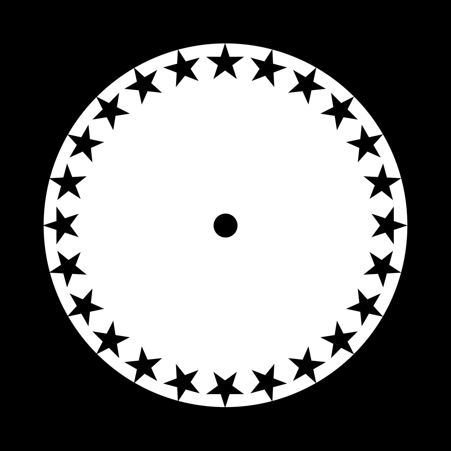 Stars In Circle Icon Design 7" Jukebox, 7", 10", 12"/LP Vinyl Record Centre Labels (Pair)