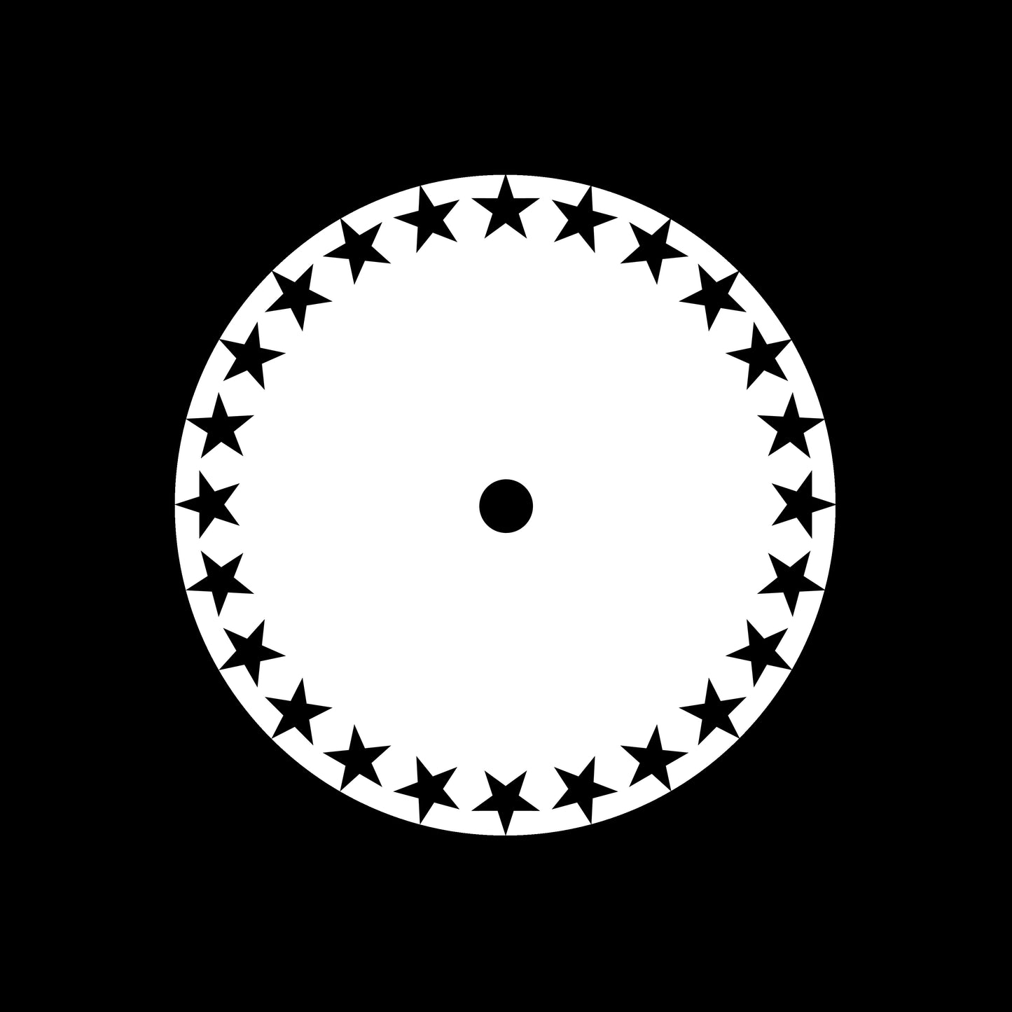 Stars In Circle Icon Design 7" Jukebox, 7", 10", 12"/LP Vinyl Record Centre Labels (Pair)