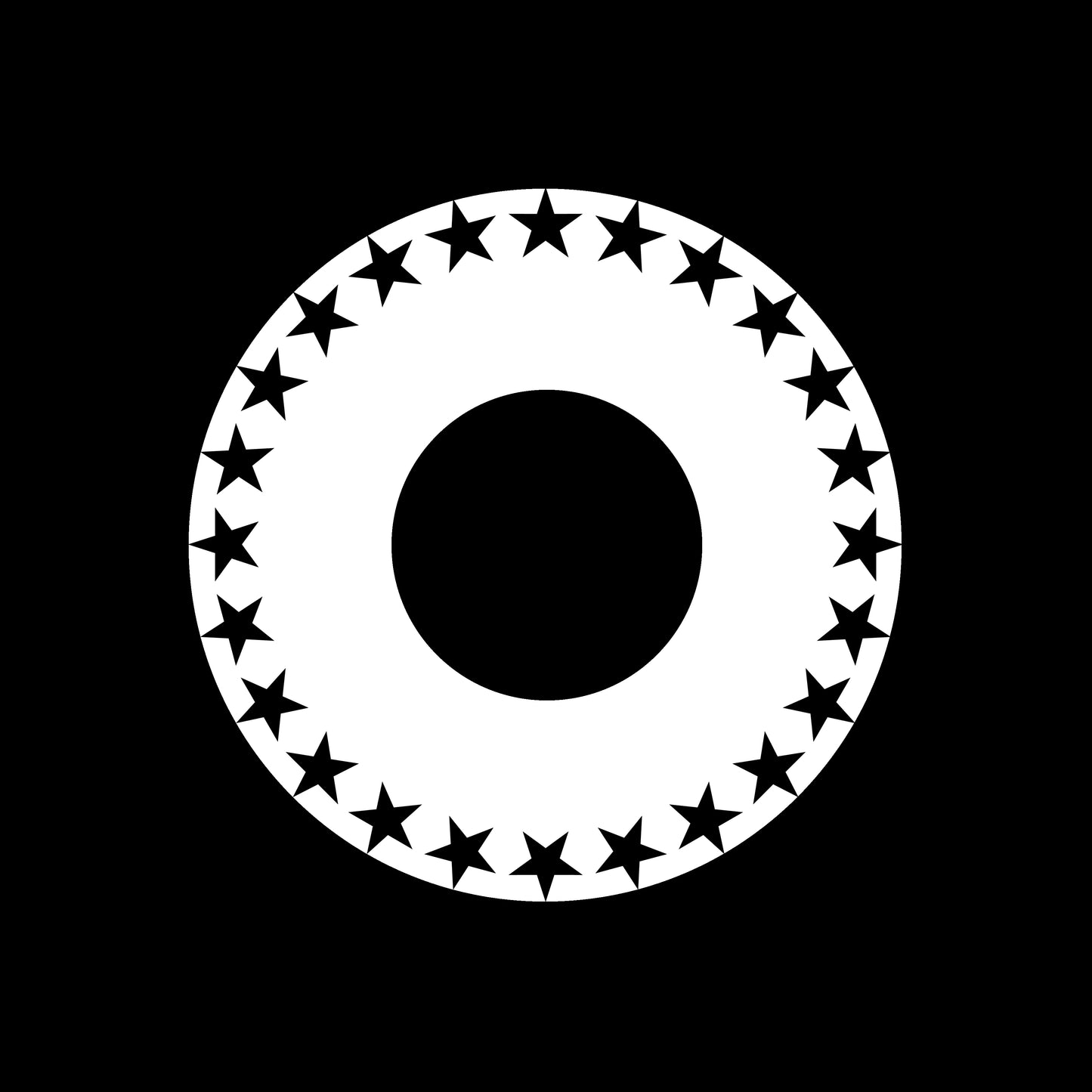 Stars In Circle Icon Design 7" Jukebox, 7", 10", 12"/LP Vinyl Record Centre Labels (Pair)